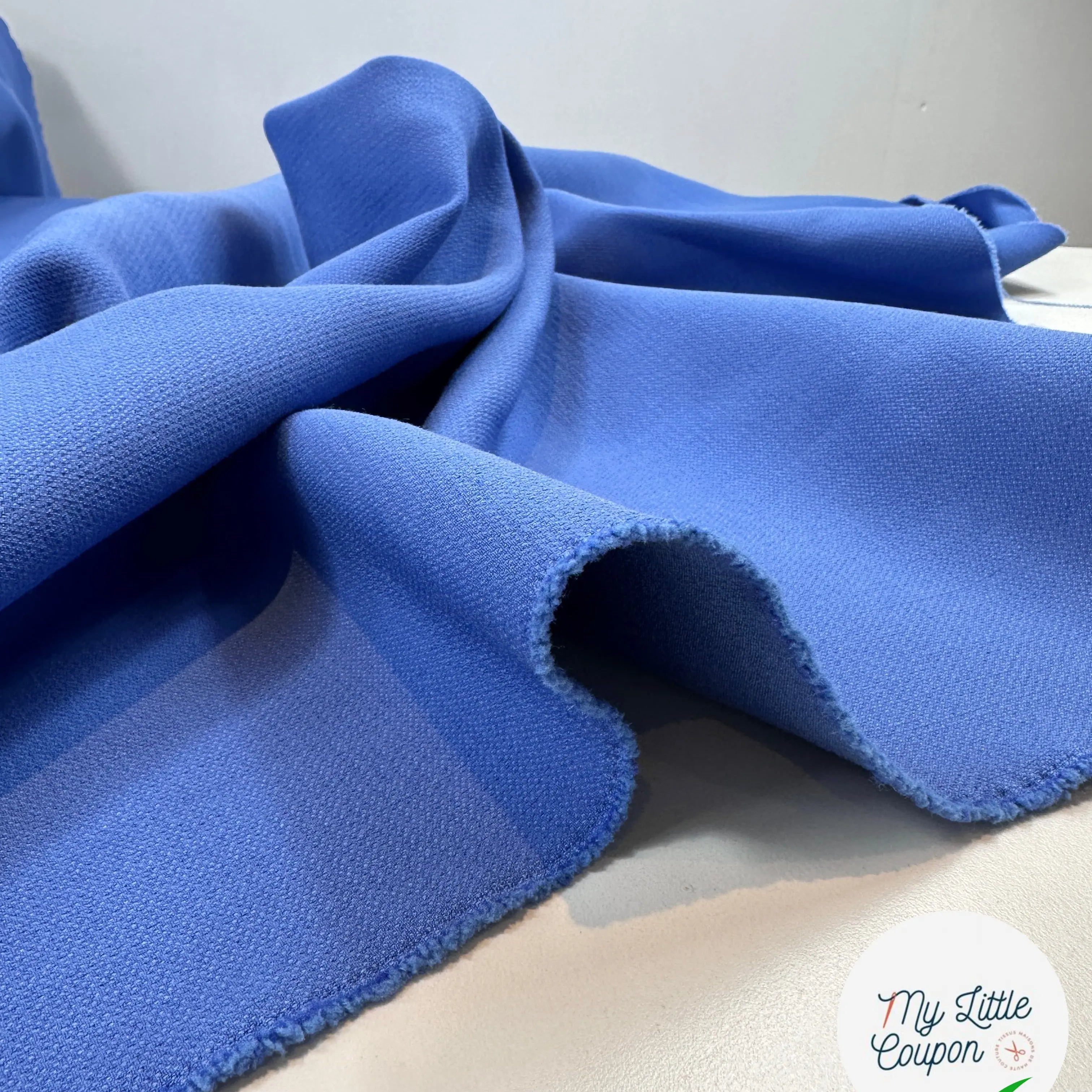 TISSU DOUBLE ETOFFE POUDRE BLEU DE PRUSSE MSO
