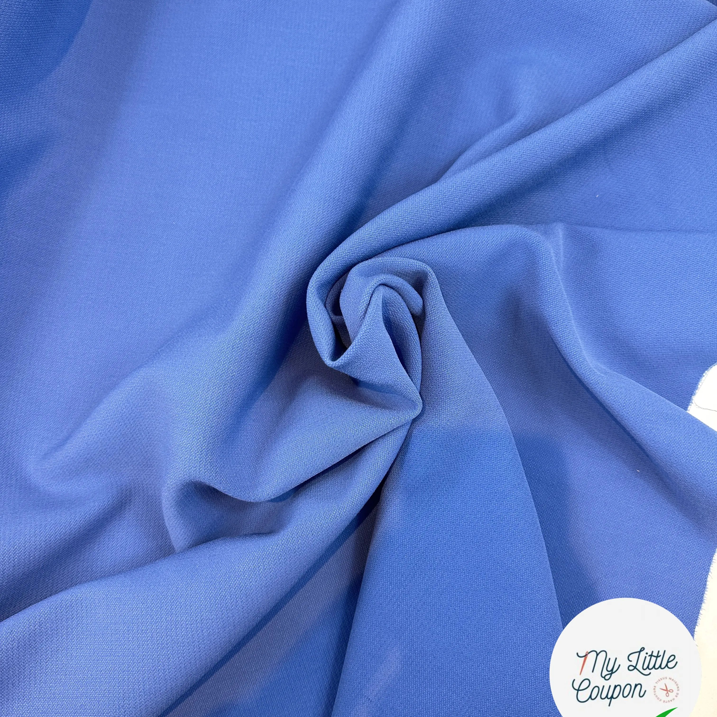 TISSU DOUBLE ETOFFE POUDRE BLEU DE PRUSSE MSO
