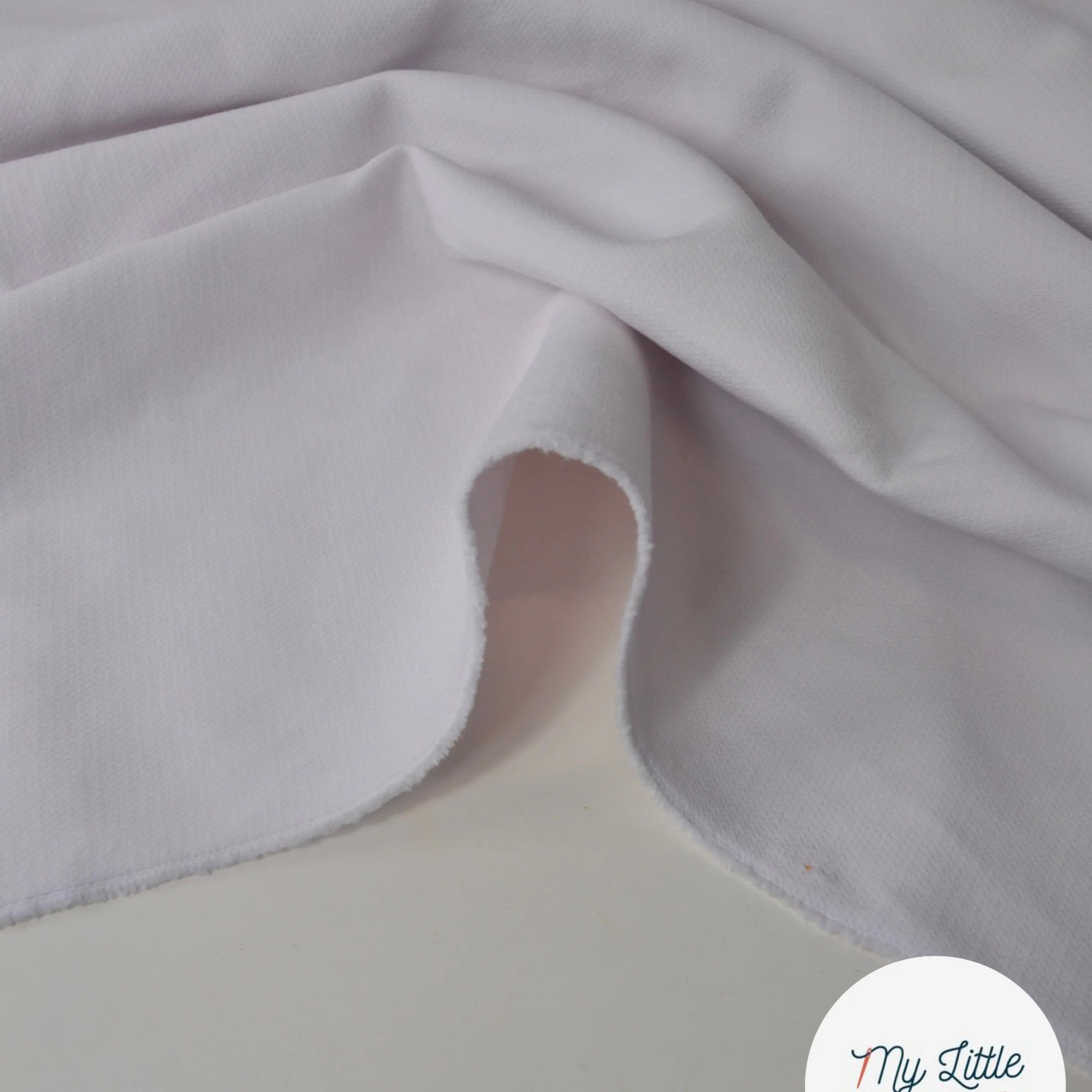 TISSU DOUBLE ÉTOFFE STRETCH COLORIS BRUME BLANC MSO