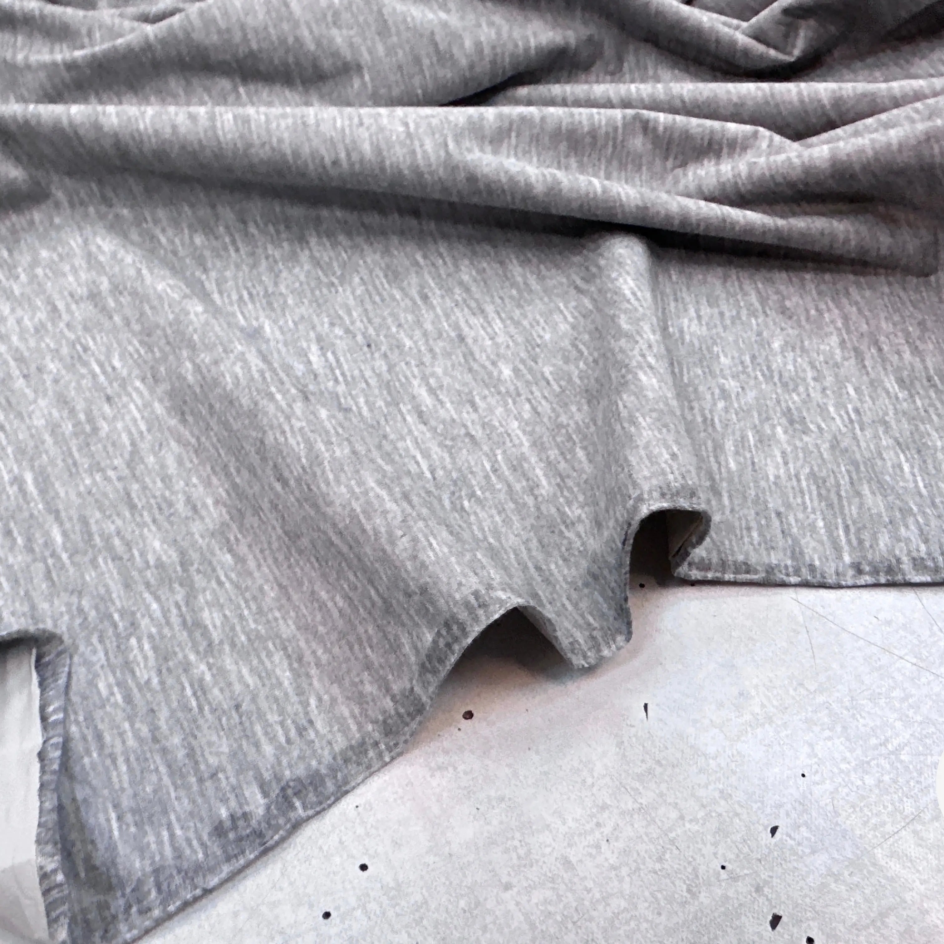 TISSU ENDUIT FAUX CUIR SUR JERSEY STEEL GREY MSO