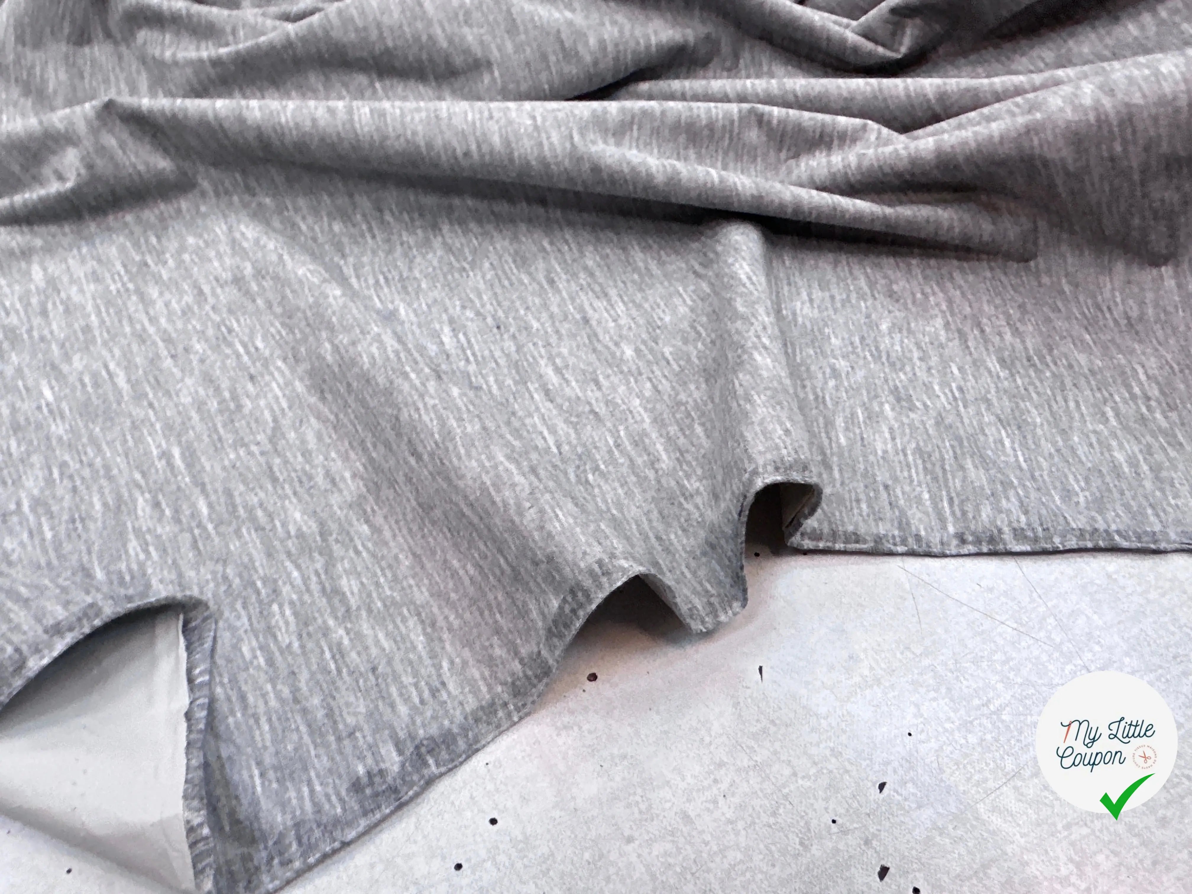 TISSU ENDUIT FAUX CUIR SUR JERSEY STEEL GREY MSO