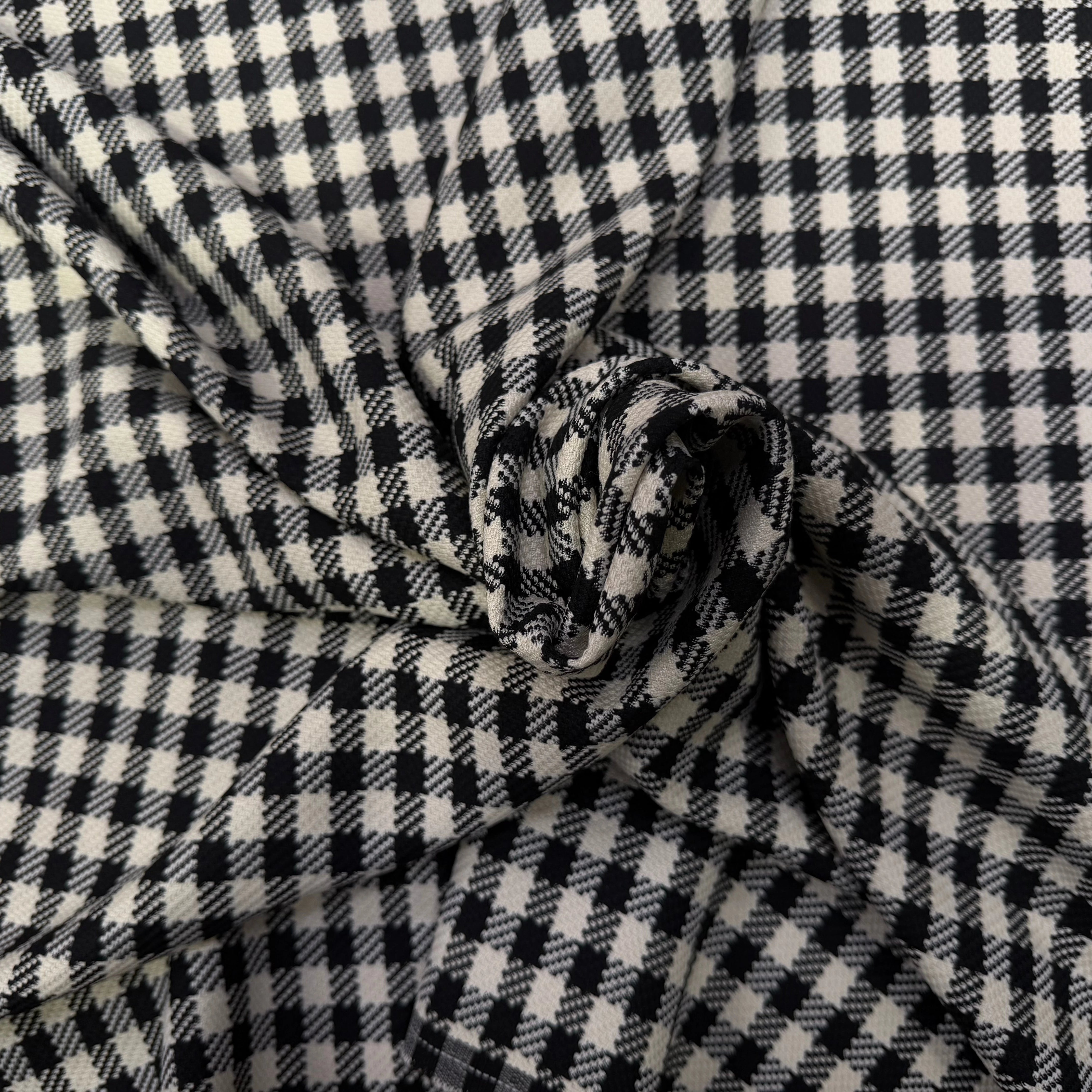 TISSU FACON TWEED DAMIER SUPERBE DRAPÉ POLYVISCOSE - My Little Coupon