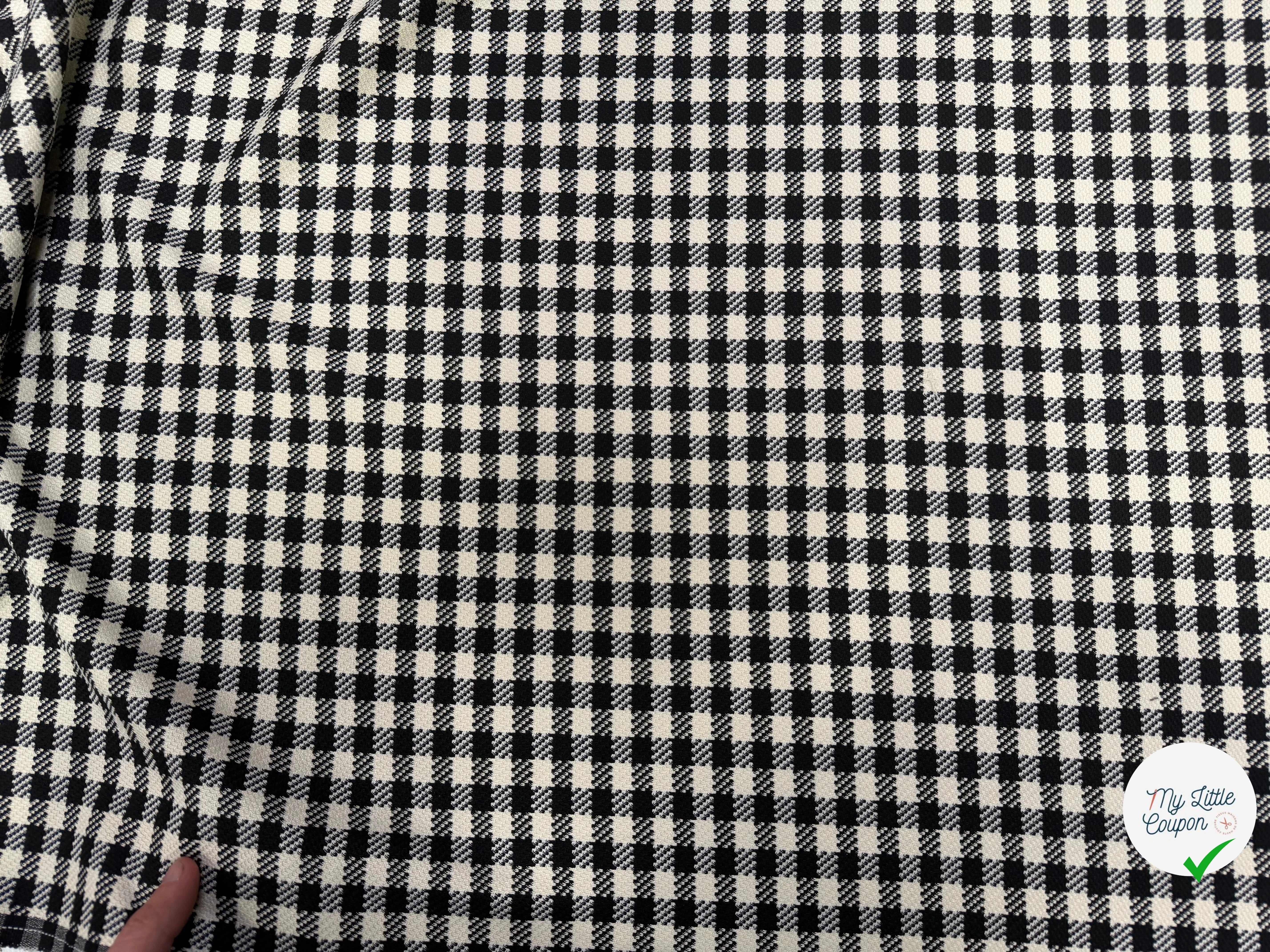 TISSU FACON TWEED DAMIER SUPERBE DRAPÉ POLYVISCOSE - My Little Coupon