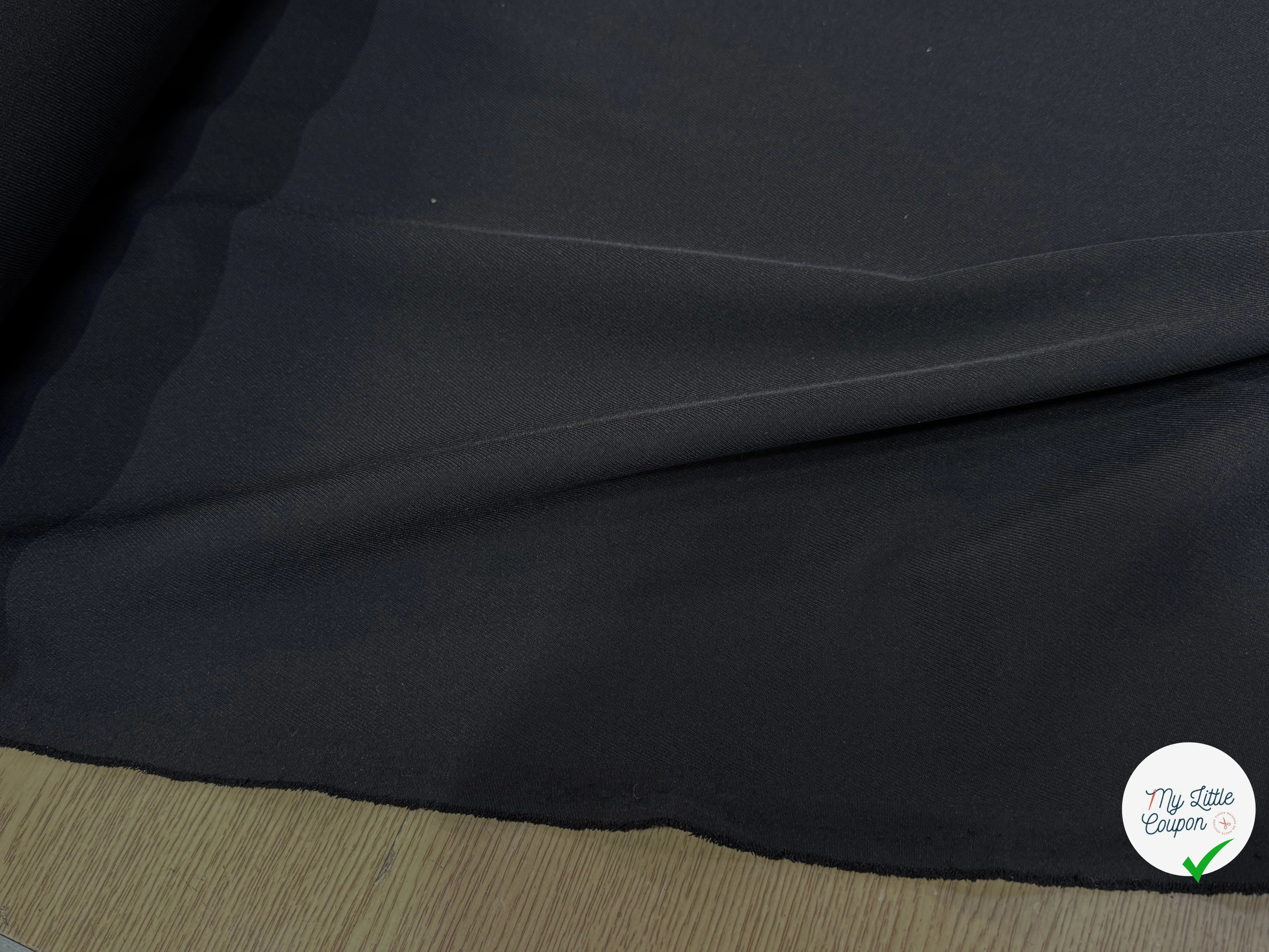 TISSU FINEMENT SERGÉ NYLON-POLYAMIDE ULTRA STRETCH NOIR - My Little Coupon