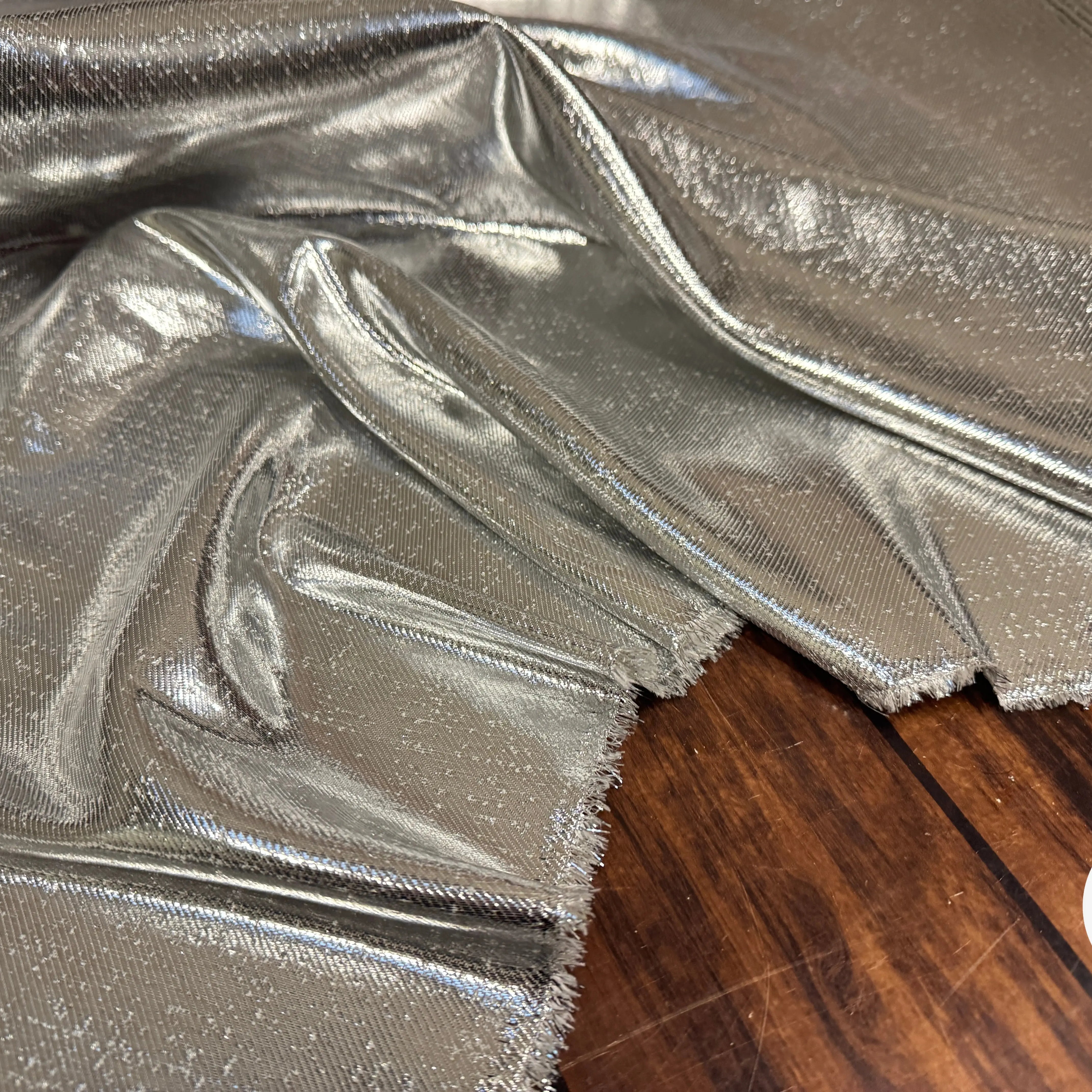 TISSU FLUIDE LUREX DE LUNE METAL 7% SETA - My Little Coupon