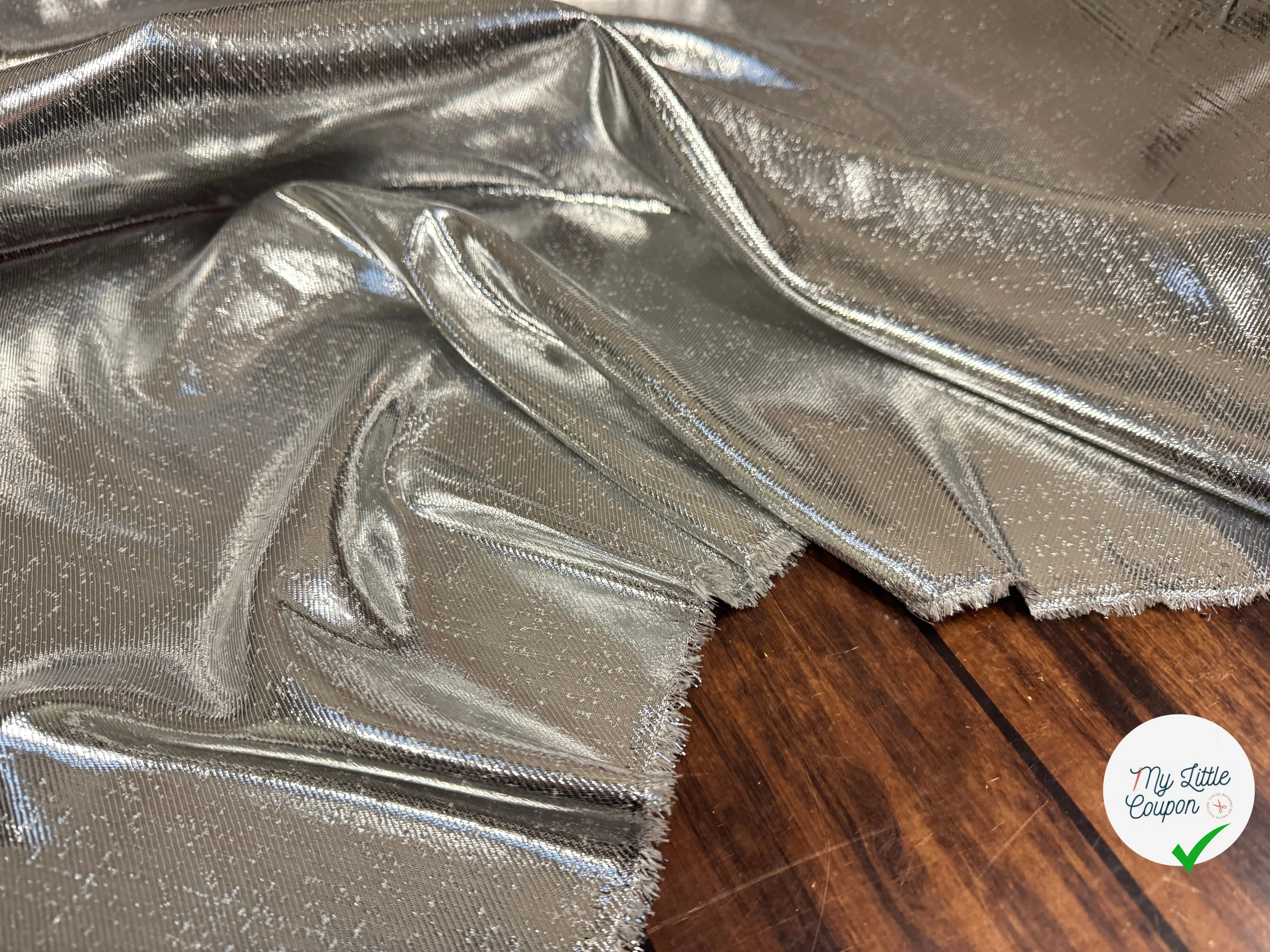 TISSU FLUIDE LUREX DE LUNE METAL 7% SETA - My Little Coupon