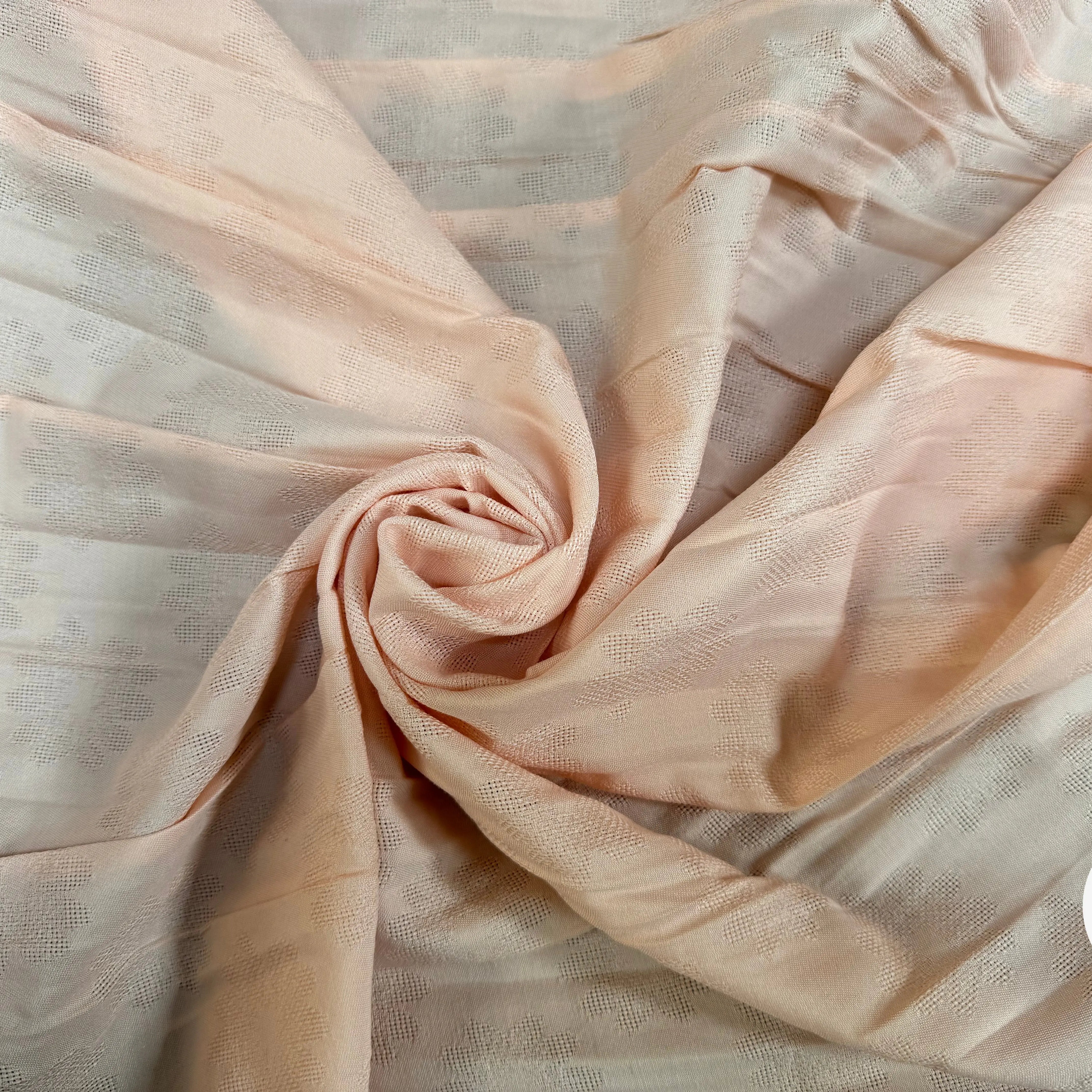 TISSU FLUIDE POLYCOTON MOTIF FLEUR ROSE PALE - My Little Coupon