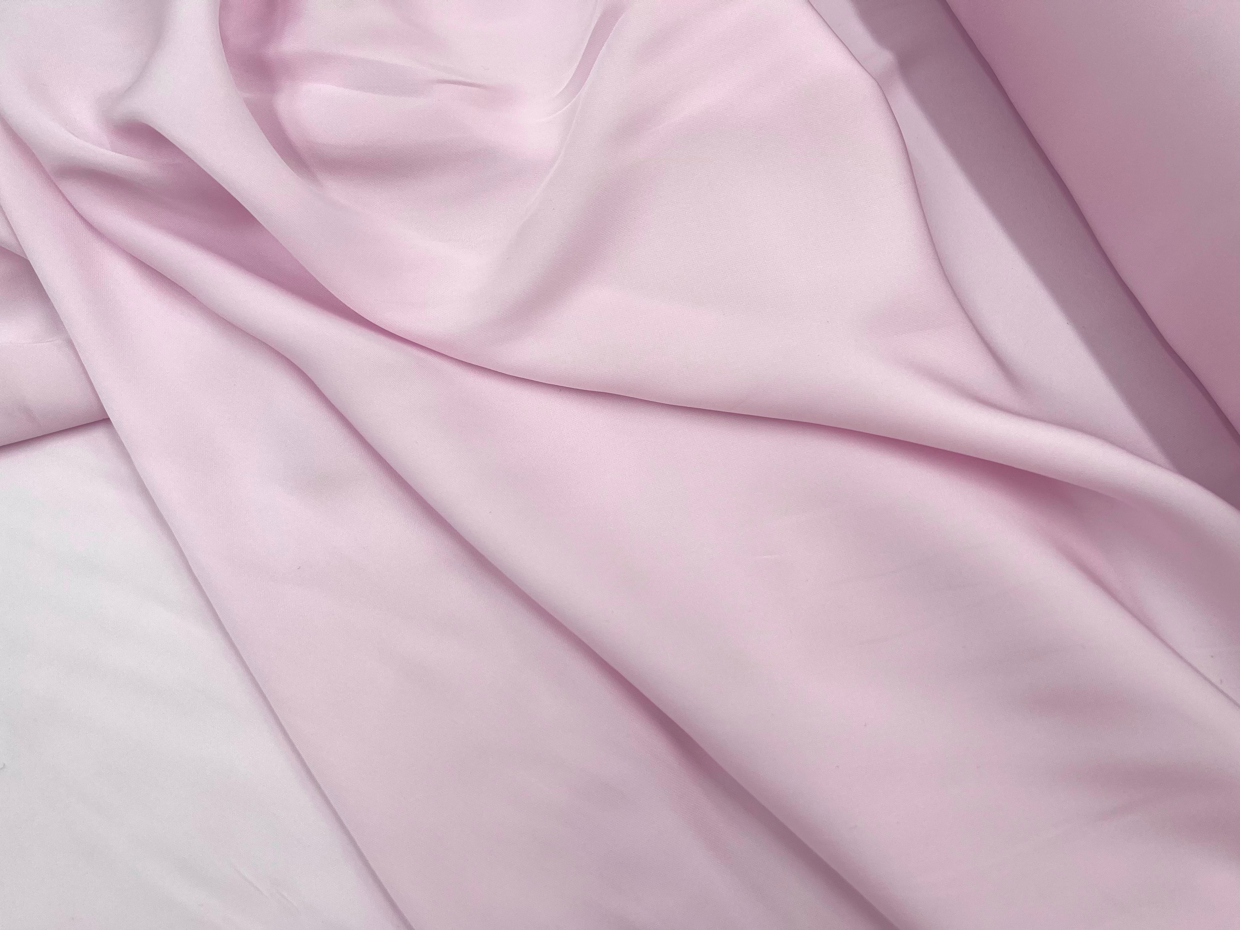 TISSU FLUIDE VISCOSE ET SOIE ROSE PÂLE MSO