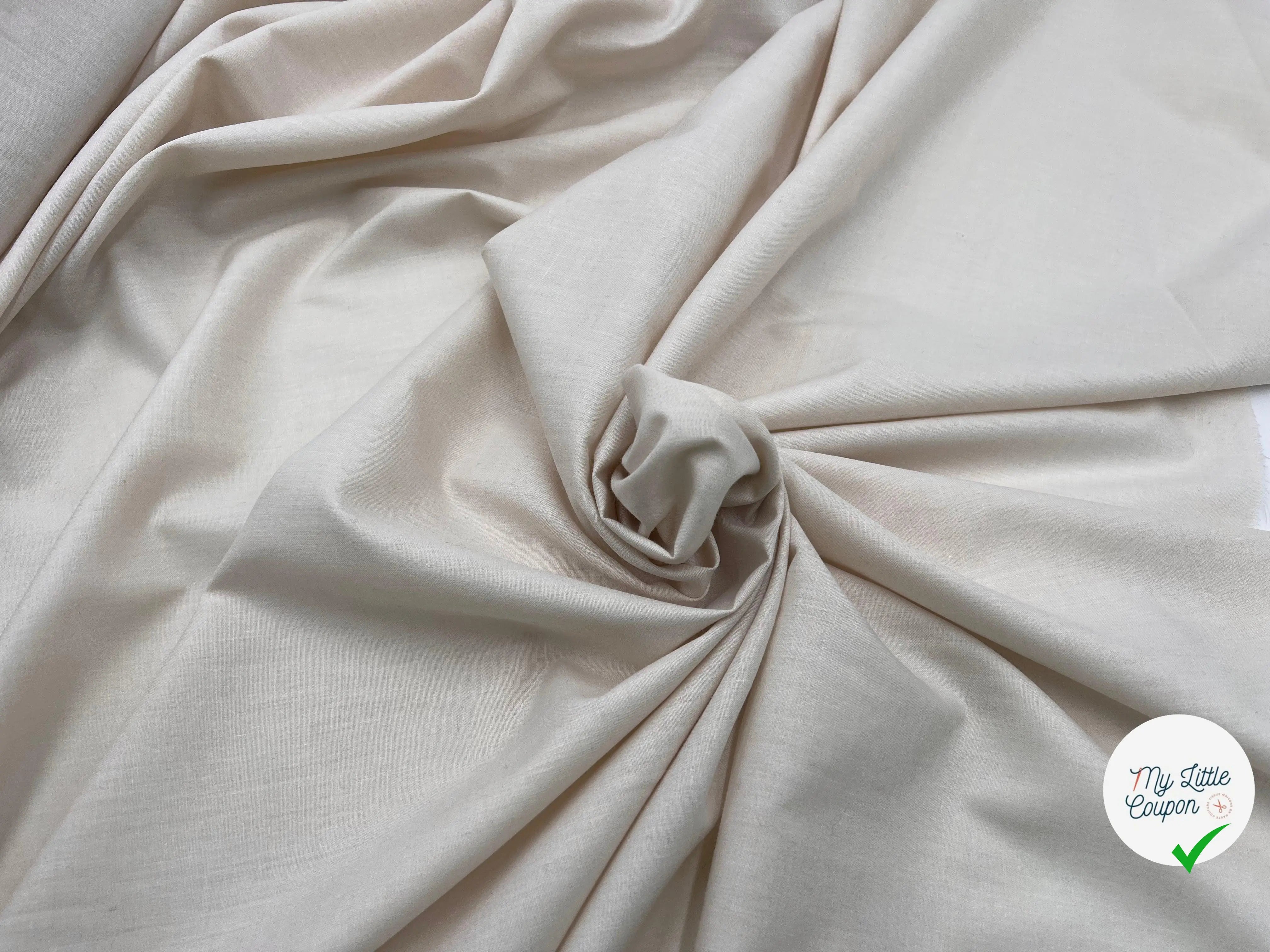 TISSU FOND DE POCHE BLANC CASSÉ - My Little Coupon - tissu - coudre