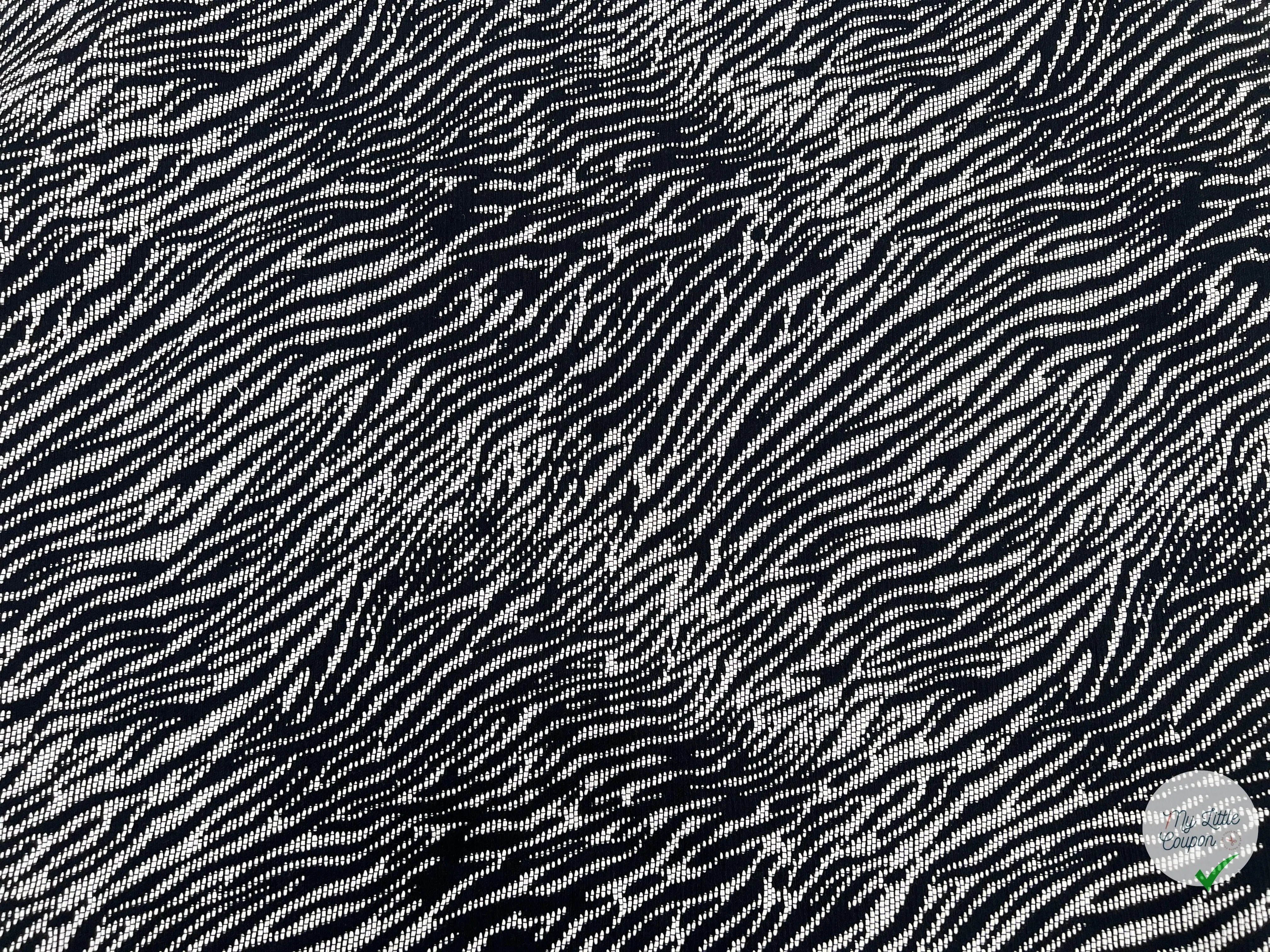 TISSU JACQUARD MOTIF ZÈBRE NOIR ET BLANC - coupon de 3 mètres - My Little Coupon - tissu - coudre