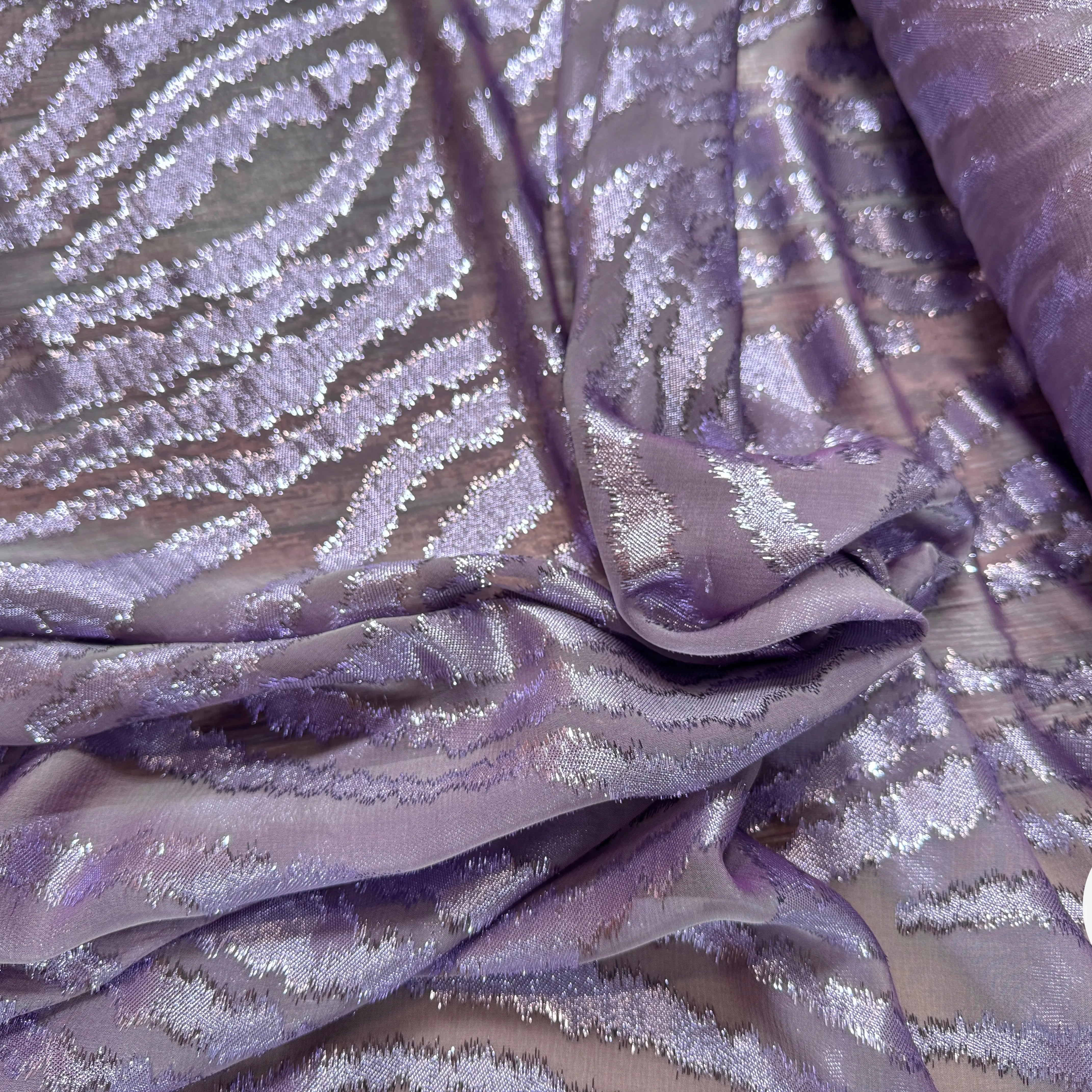 TISSU LANCÉ DÉCOUPÉ PARME 68% SOIE - My Little Coupon