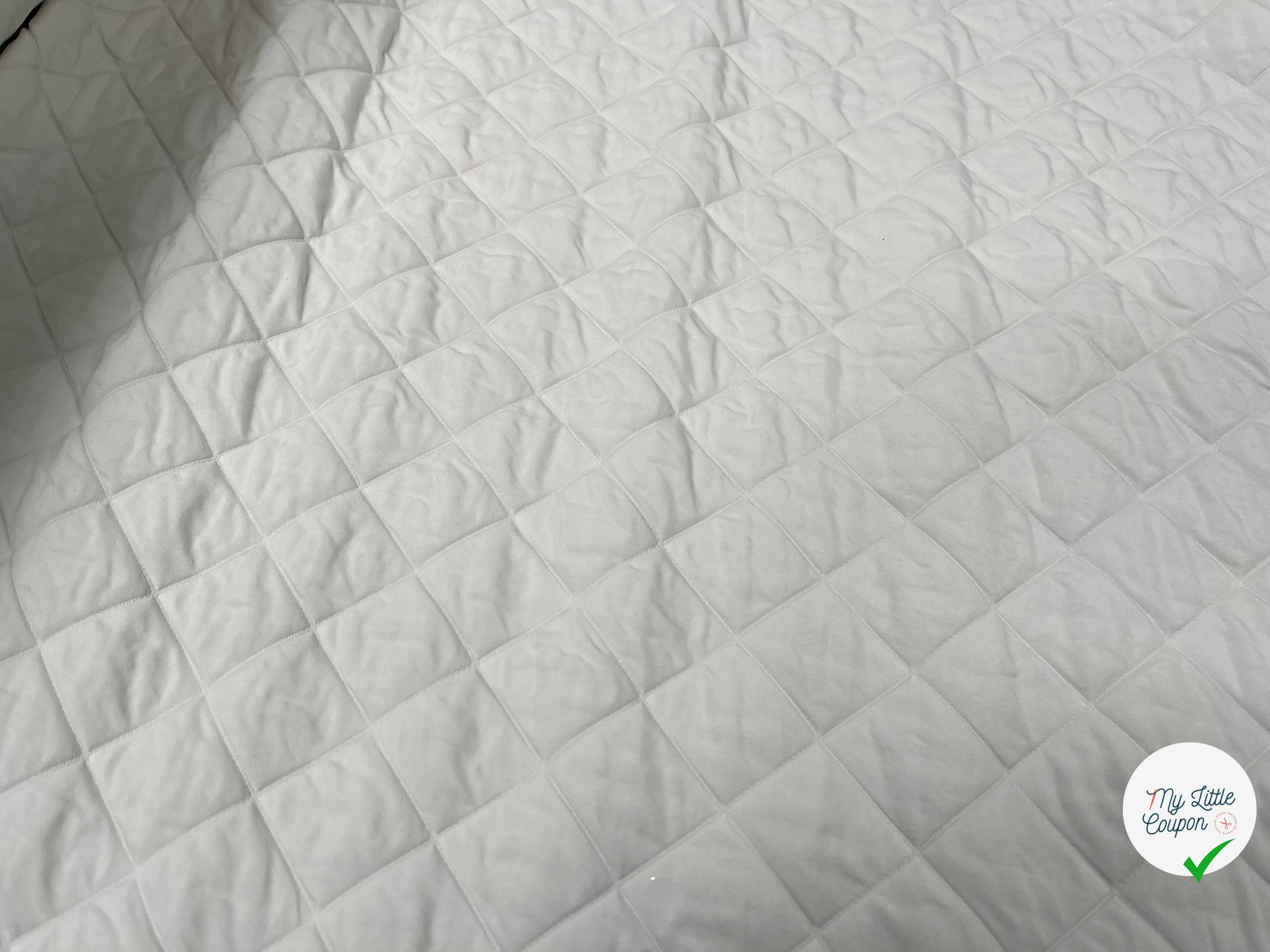 TISSU MATELASSÉ BLANC MOTIF LOSANGE ENVERS DOUX - My Little Coupon