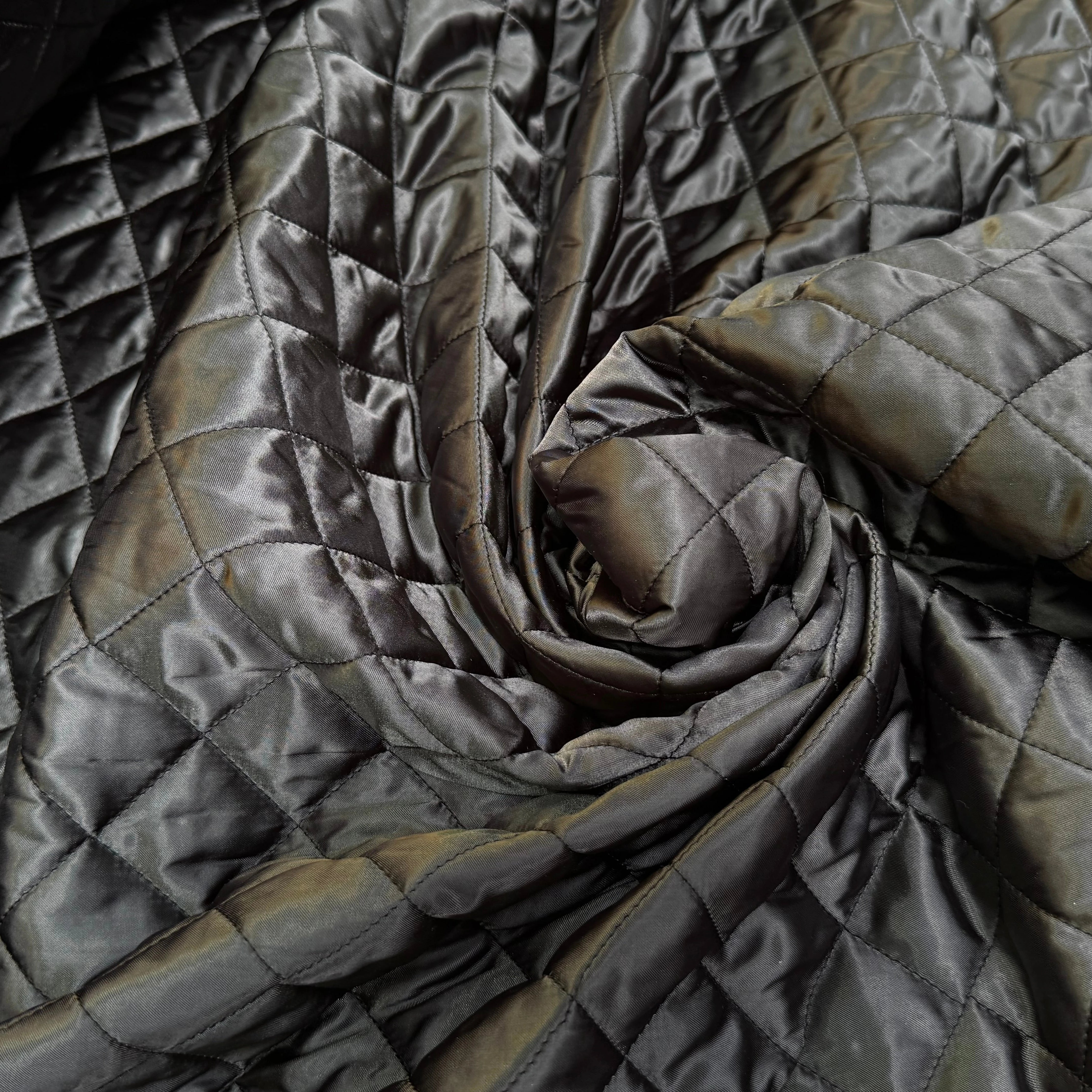 TISSU MATELASSÉ DOUBLE FACE DOUX NOIR - My Little Coupon