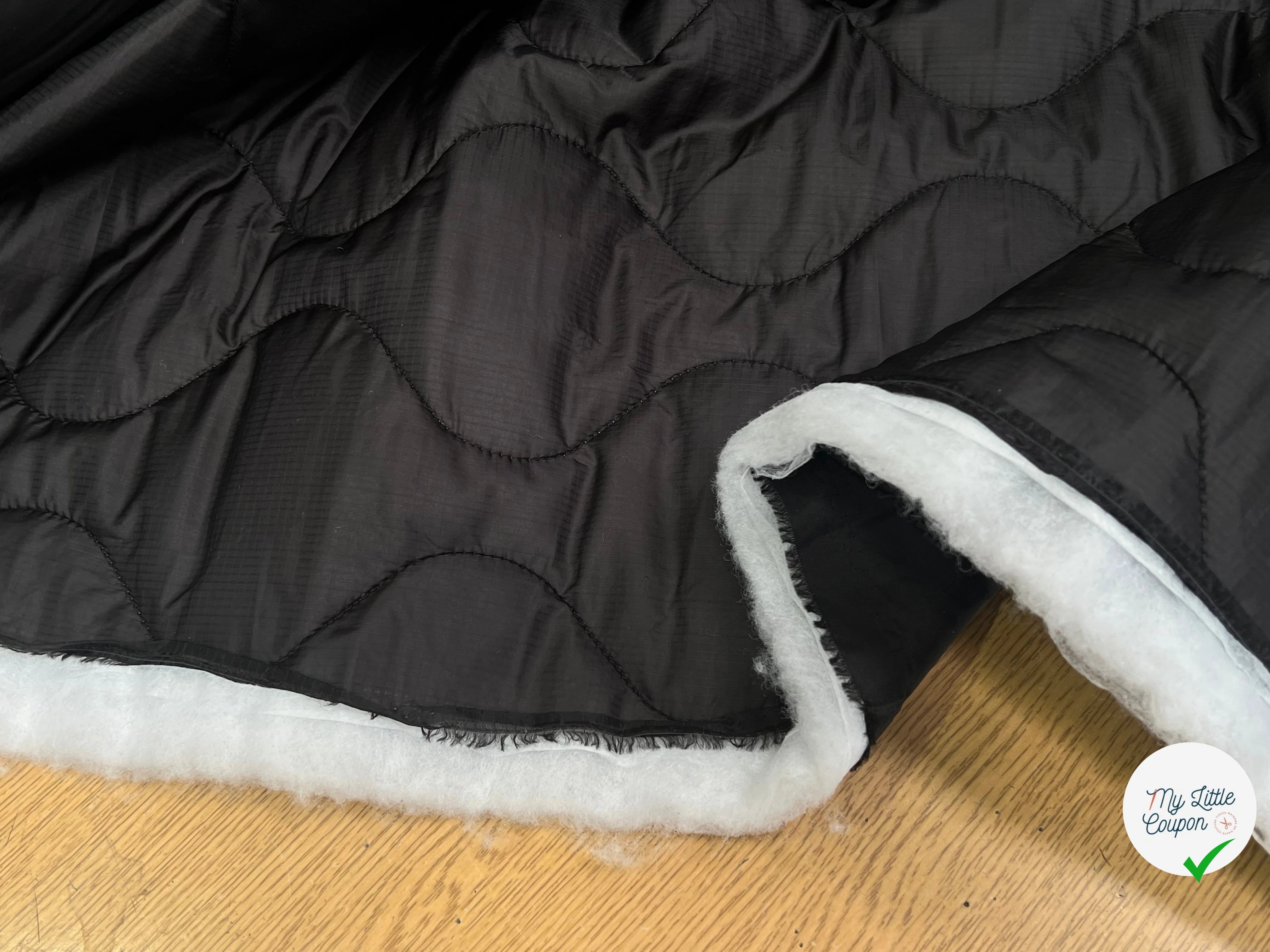 TISSU MATELASSÉ DOUBLE FACE DOUX TOUCHER GRIS ARGENTÉ LOSANGE - My Little Coupon
