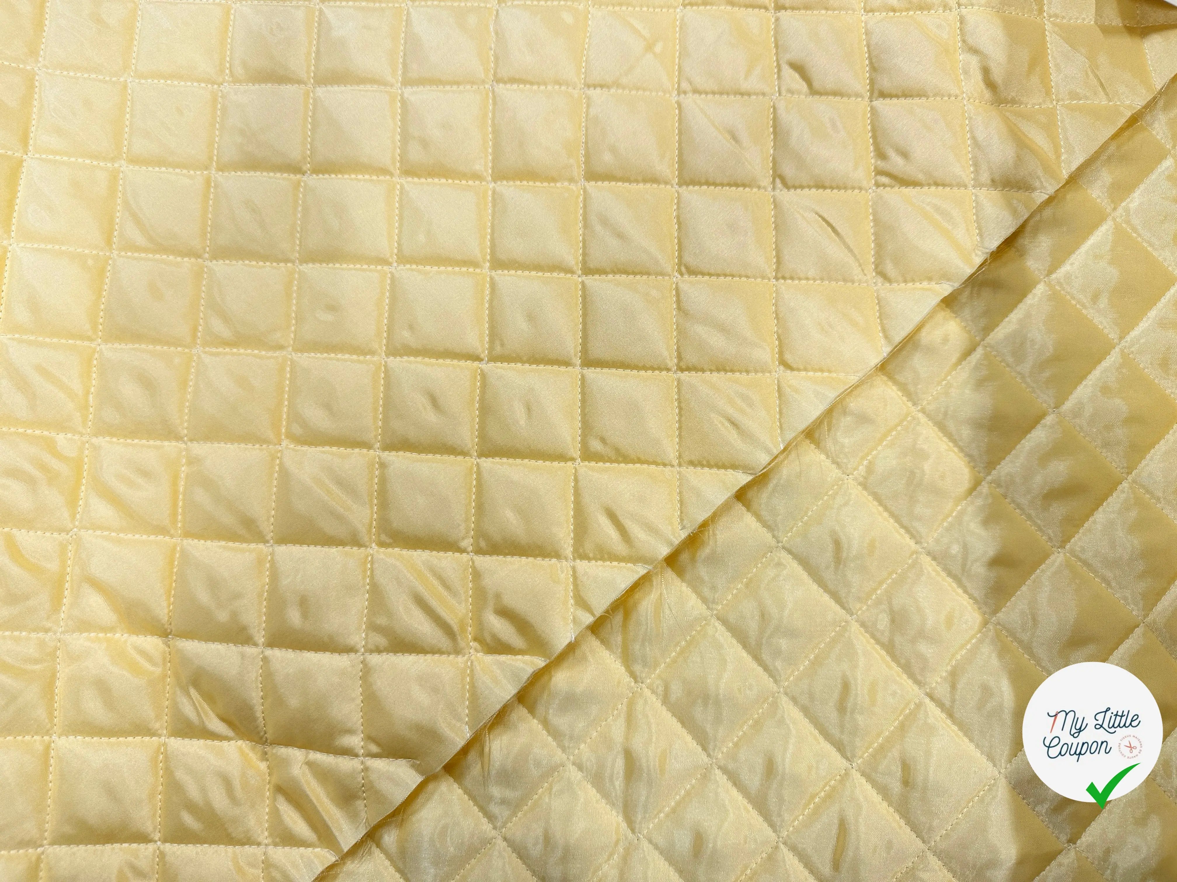 TISSU MATELASSÉ DOUDOUNE DOUBLE JAUNE BÉBÉ FACE CHIC MATELASSAGE FRANÇAIS MLC INTERN