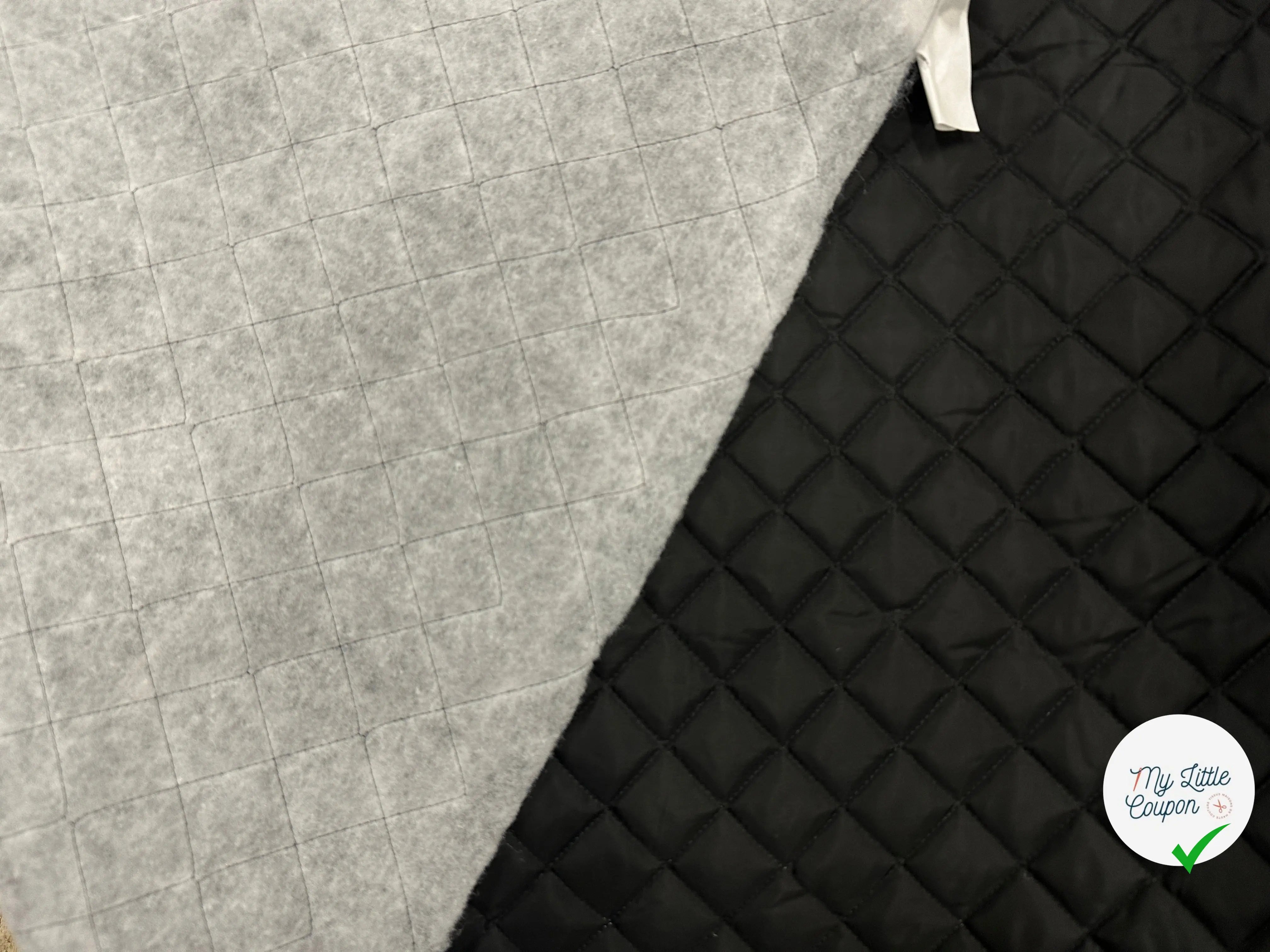 TISSU MATELASSÉ NOIR DOUDOUNE CHIC MATELASSAGE FRANÇAIS SIMPLE FACE MLC INTERN