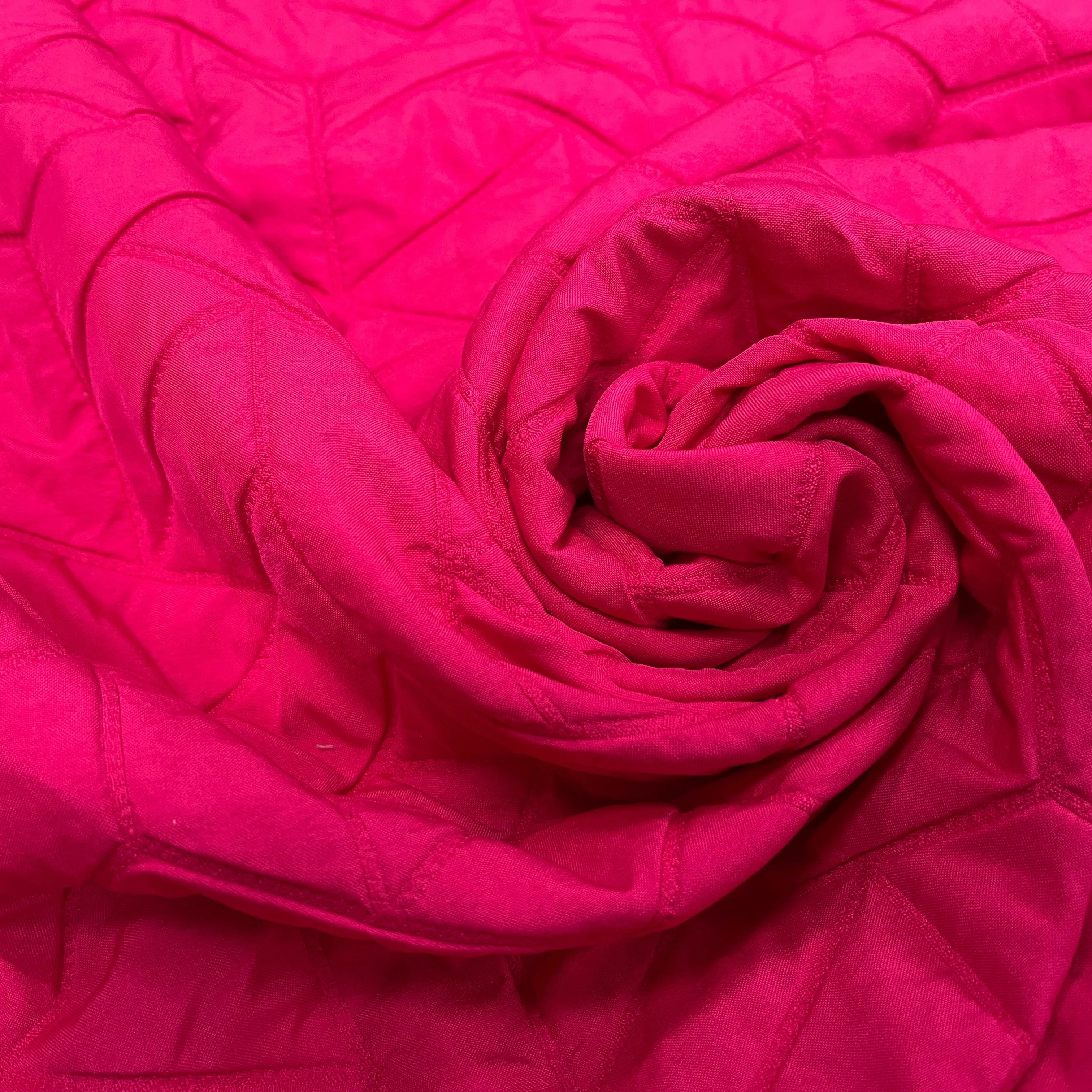 TISSU MATELASSÉ ROSE MOTIF RECTANGLE ENVERS DOUX - My Little Coupon