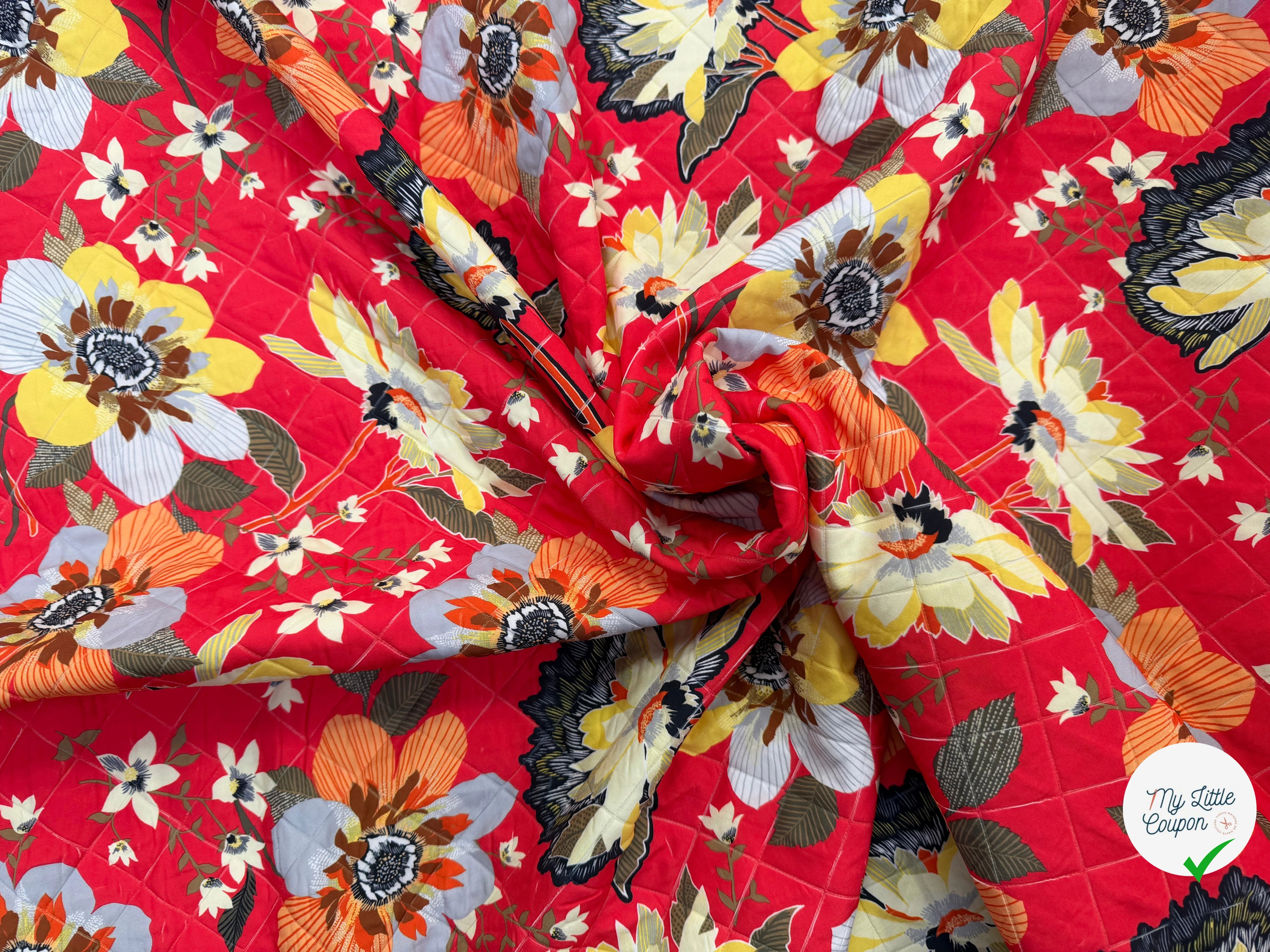 TISSU MATELASSÉ SIMPLE FACE IMPRIMÉ 2 - My Little Coupon