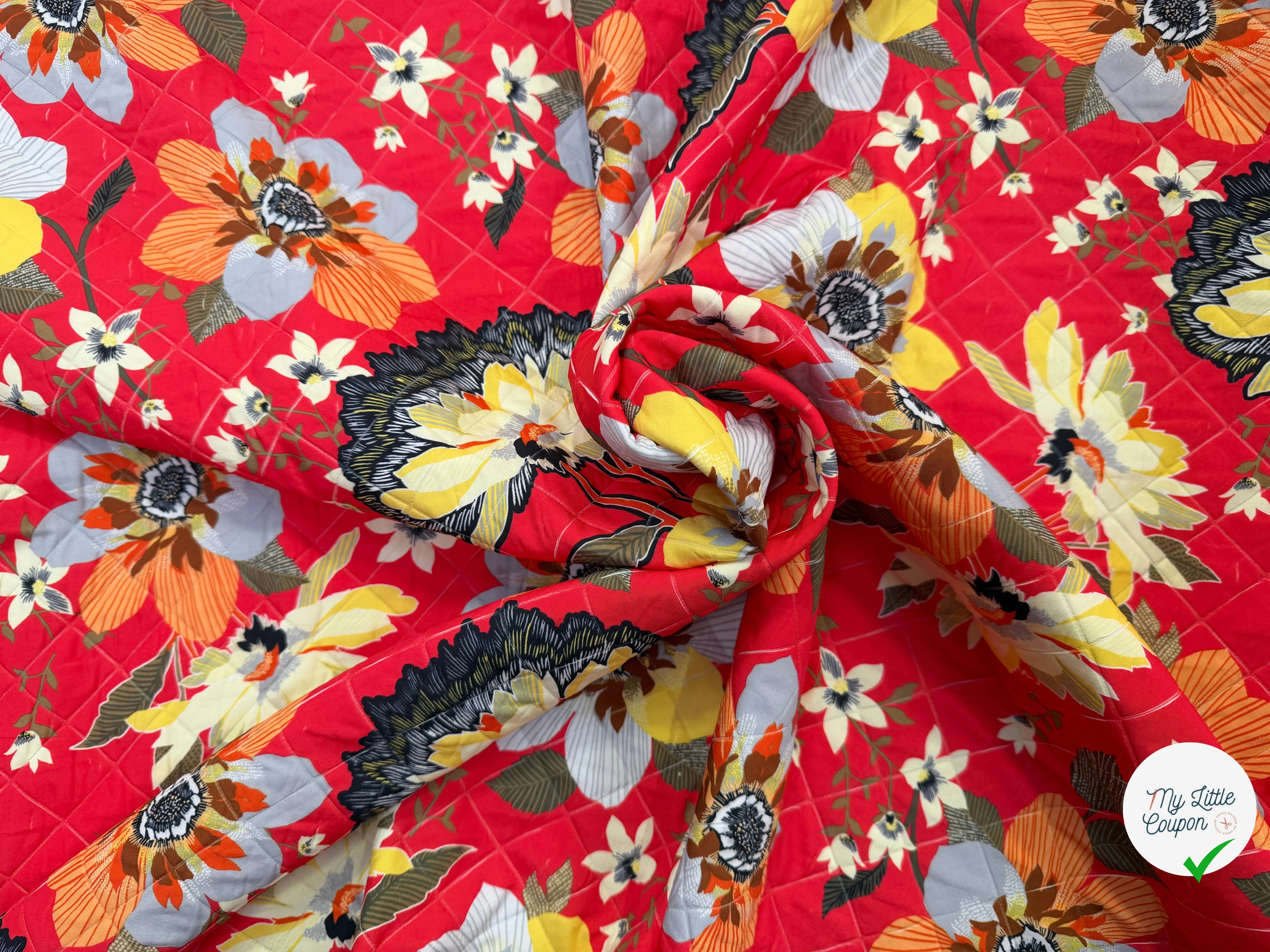 TISSU MATELASSÉ SIMPLE FACE IMPRIMÉ 2 - My Little Coupon