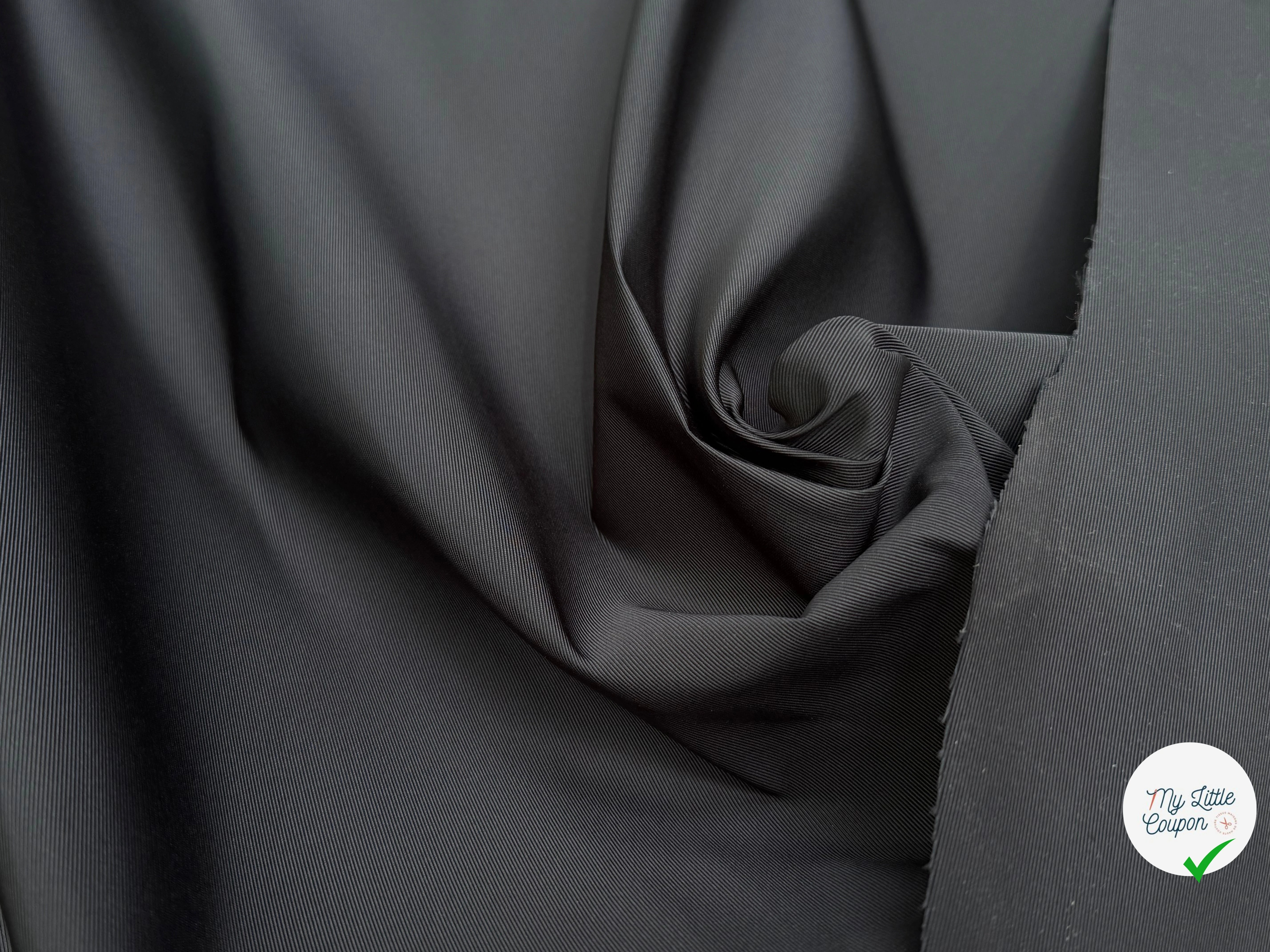TISSU OTTOMAN NOIR ARDOISE CRAQUANT - My Little Coupon