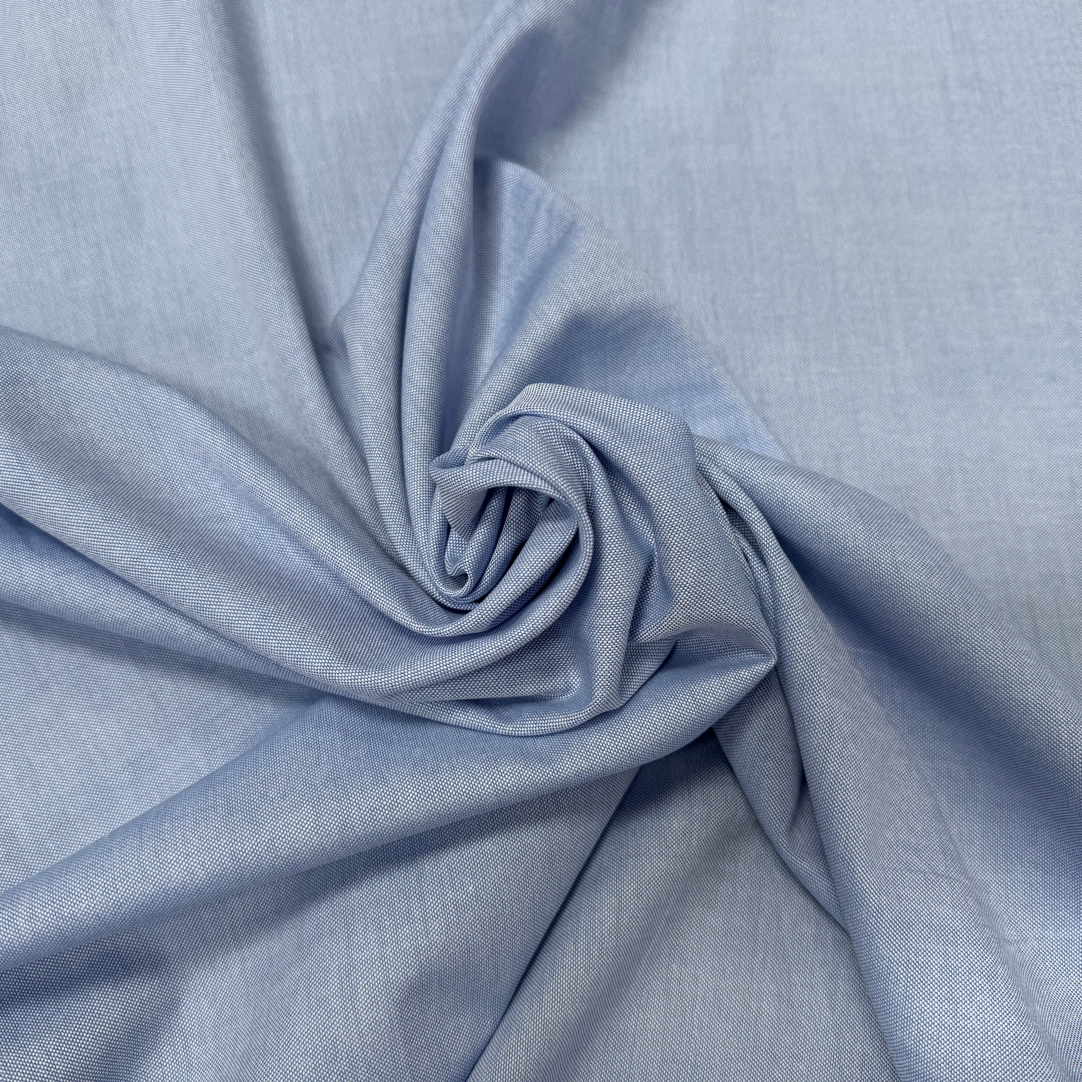 TISSU OXFORD DE COTON BLEU CIEL ET BLANC - My Little Coupon