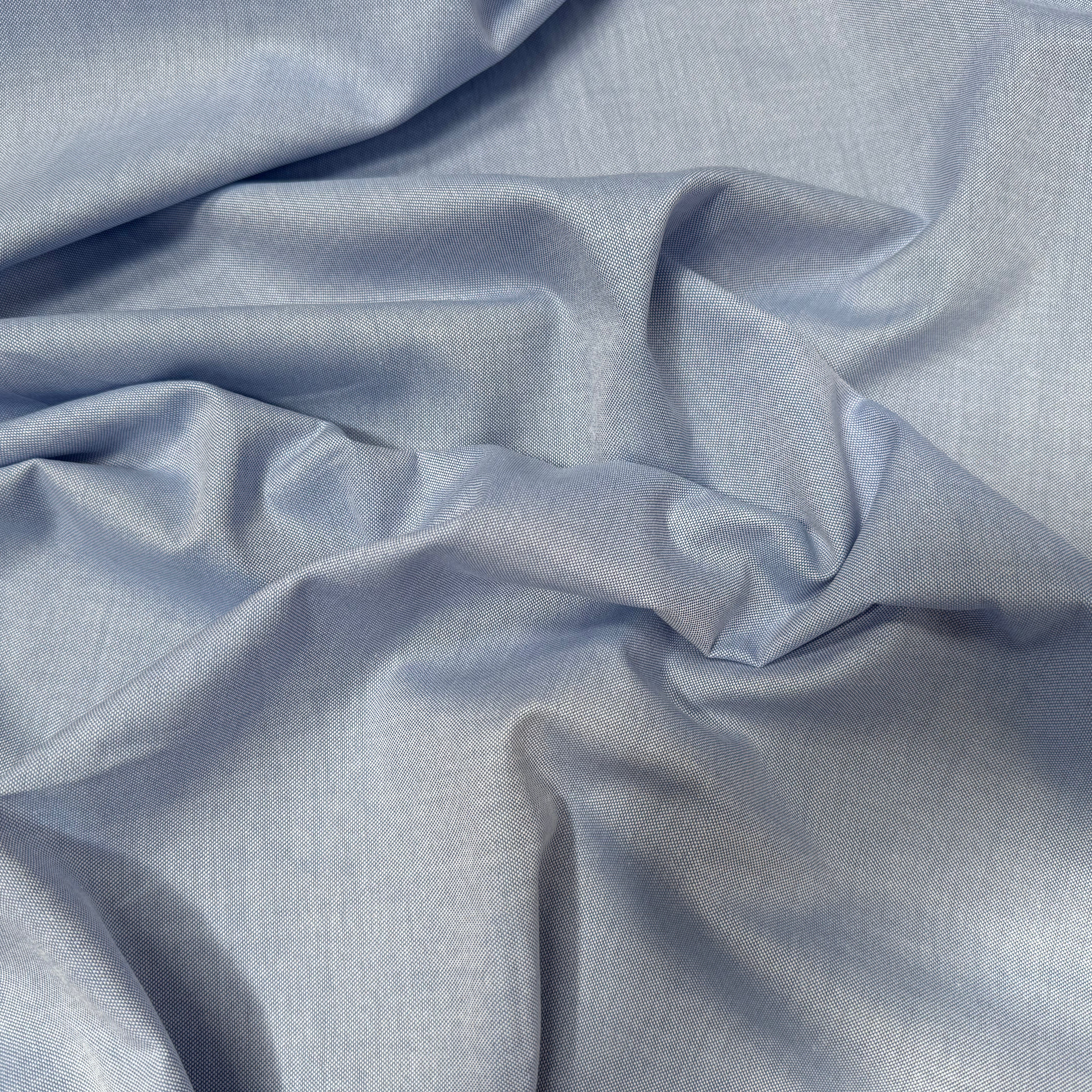 TISSU OXFORD DE COTON BLEU CIEL ET BLANC - My Little Coupon