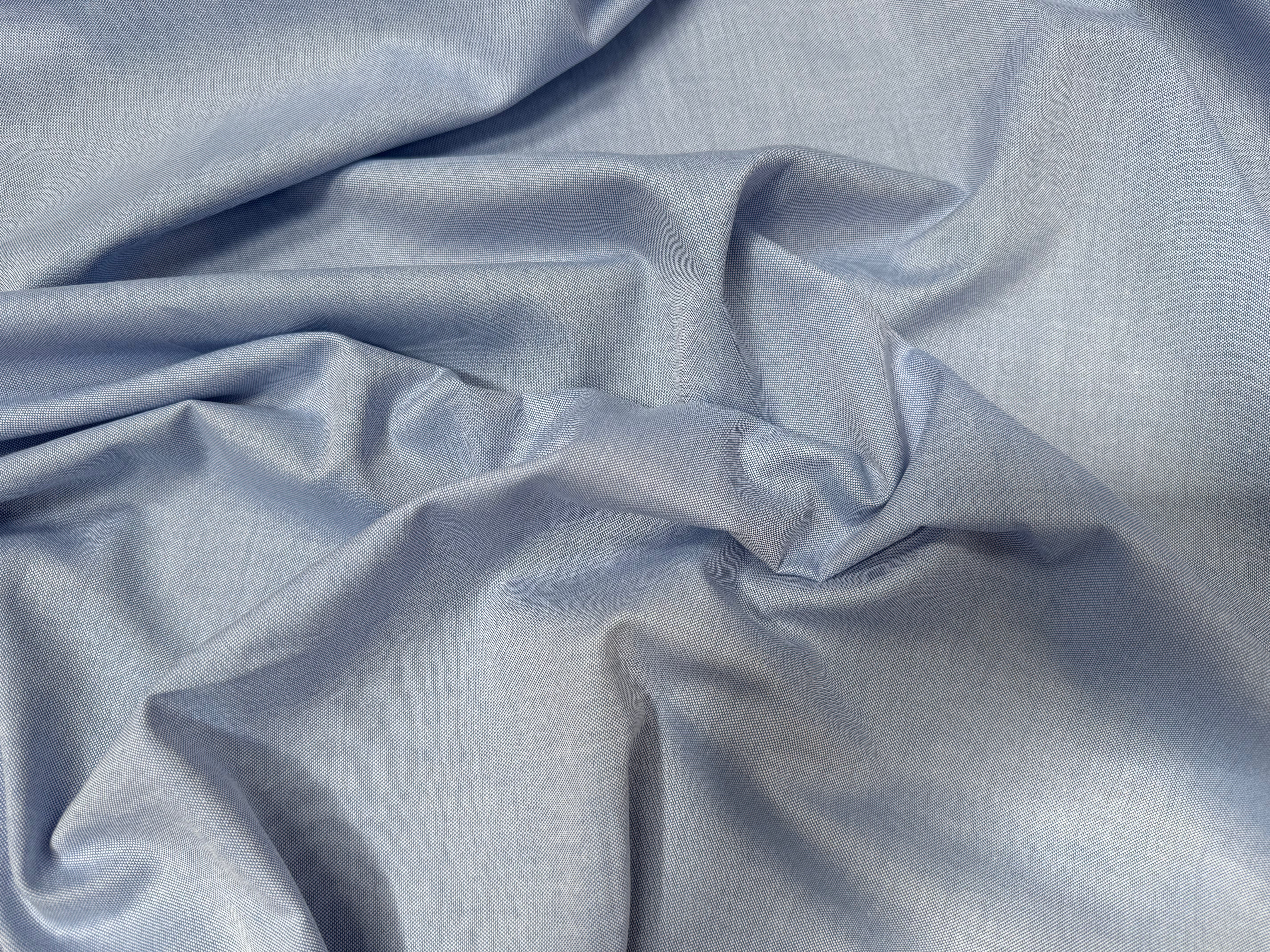 TISSU OXFORD DE COTON BLEU CIEL ET BLANC - My Little Coupon