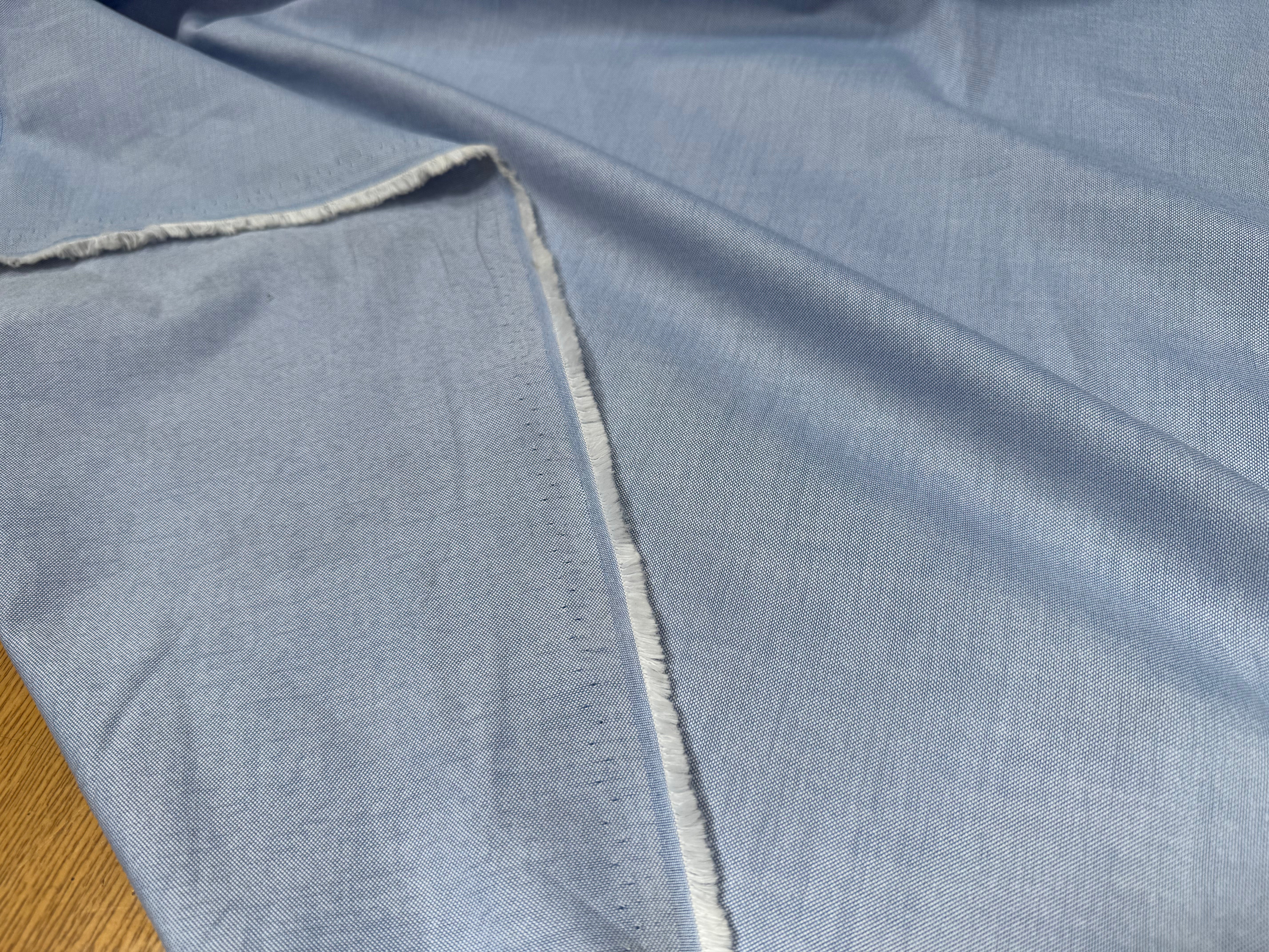 TISSU OXFORD DE COTON BLEU CIEL ET BLANC - My Little Coupon