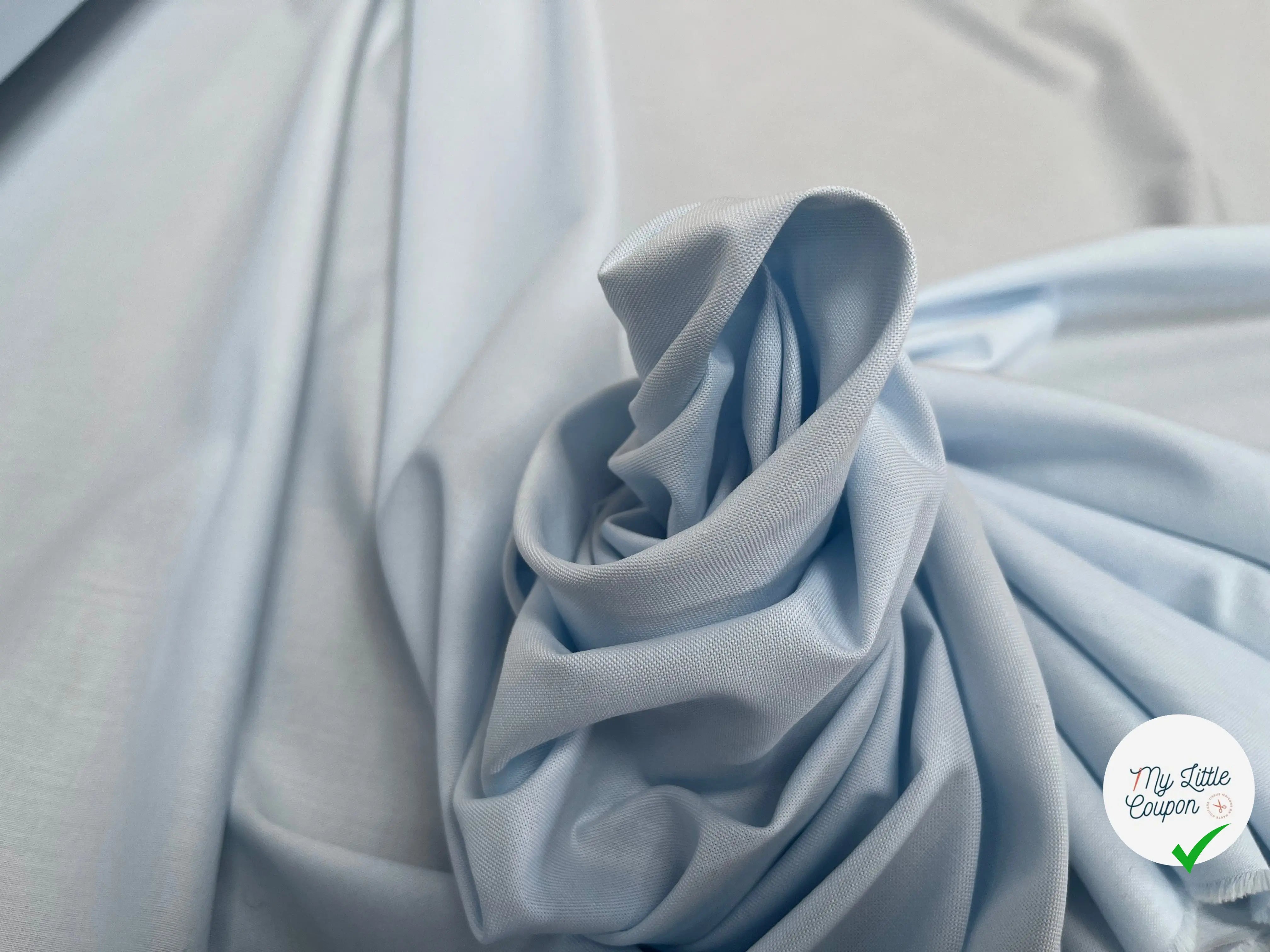 TISSU OXFORD UNI BLEU CIEL - My Little Coupon