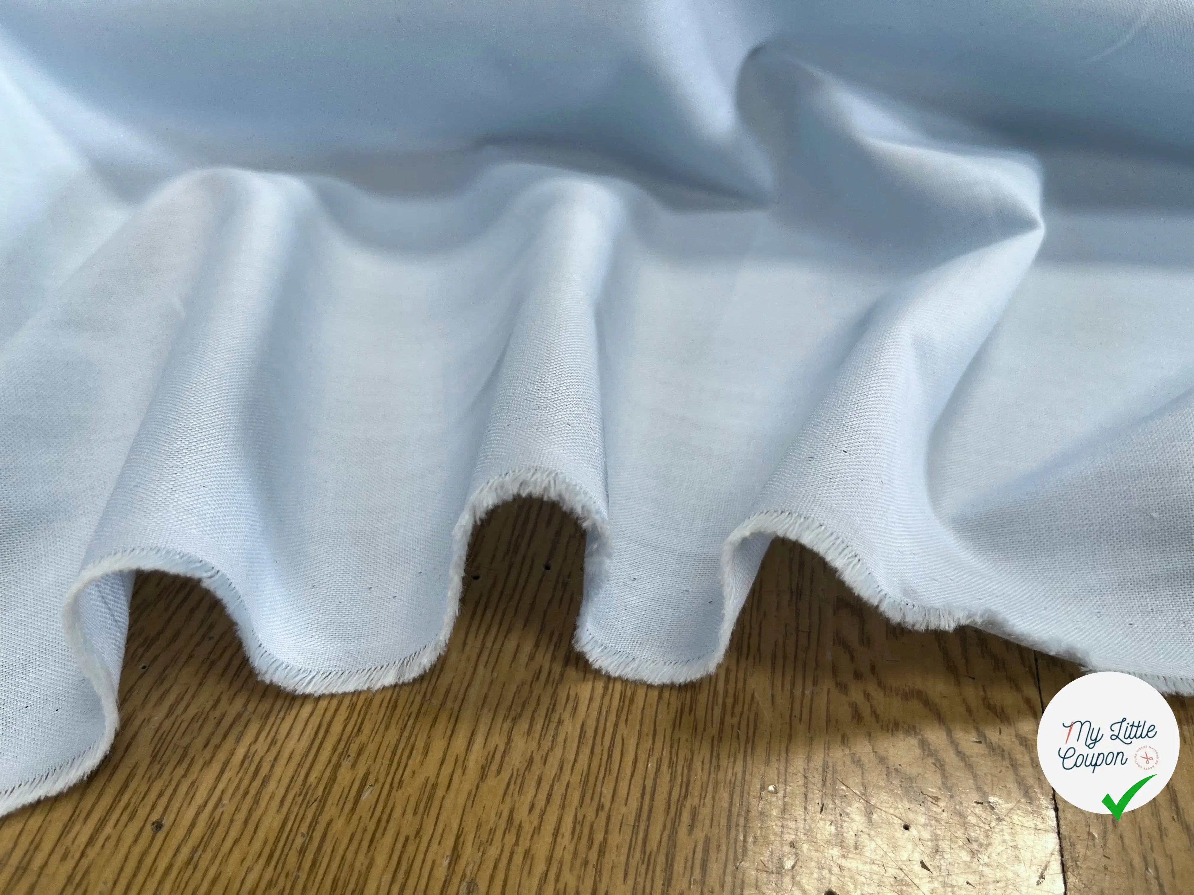 TISSU OXFORD UNI BLEU CIEL - My Little Coupon