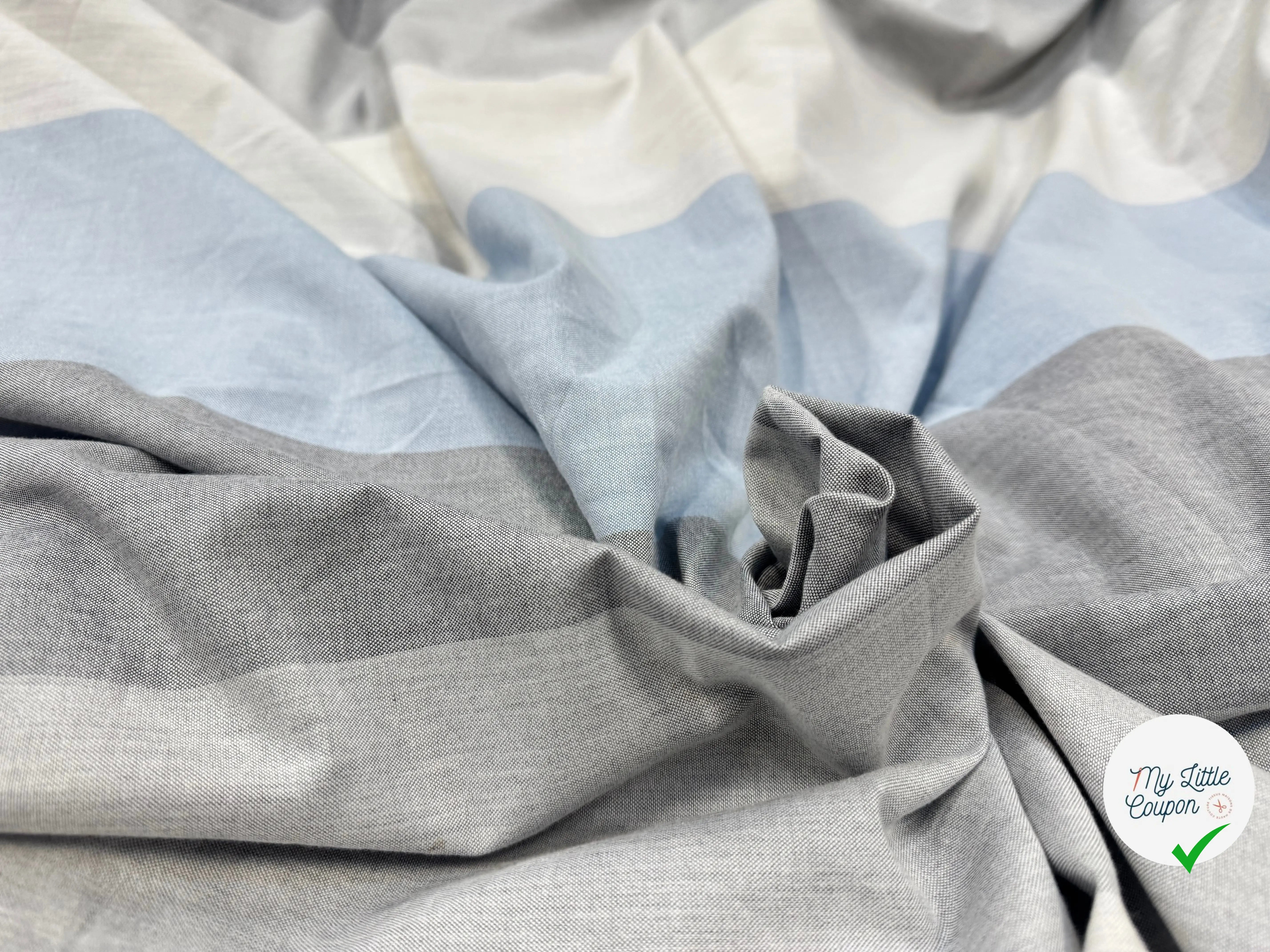TISSU OXORD RAYURES LARGES - My Little Coupon