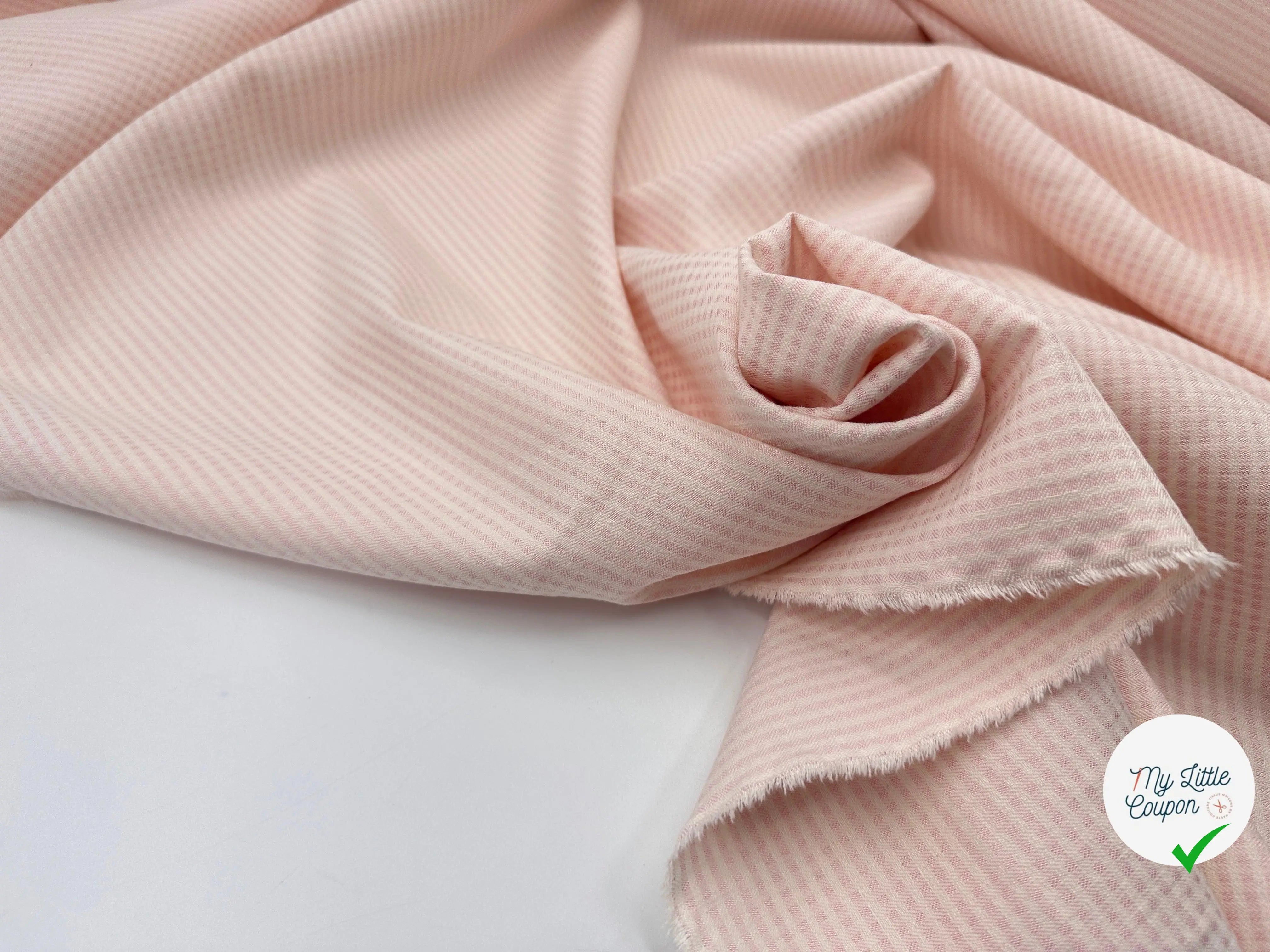 TISSU PETIT CARREAUX ROSE COMPOSITION SUBTILE - My Little Coupon - tissu - coudre