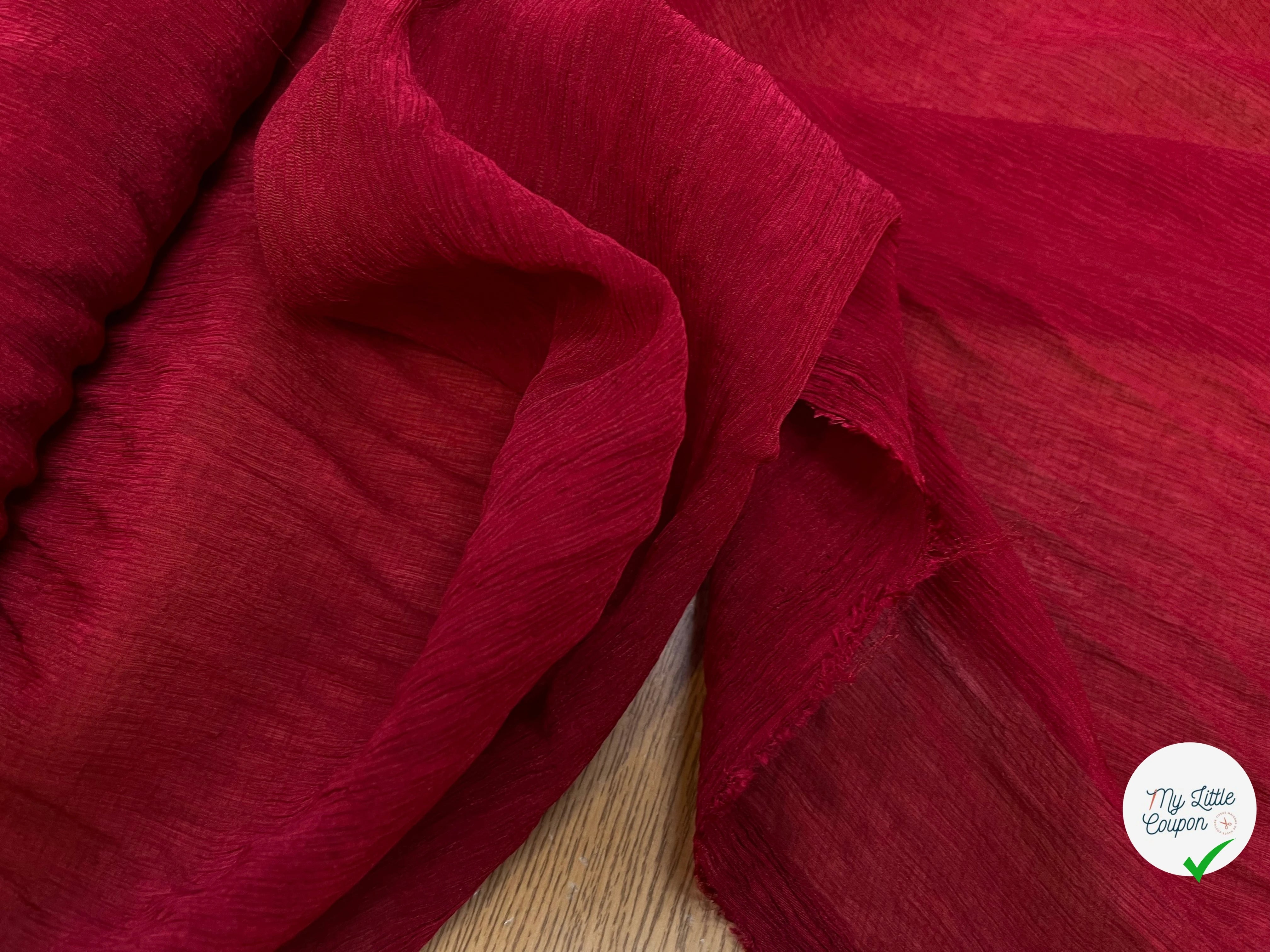 TISSU PLISSÉE POLYESTER ROUGE - My Little Coupon