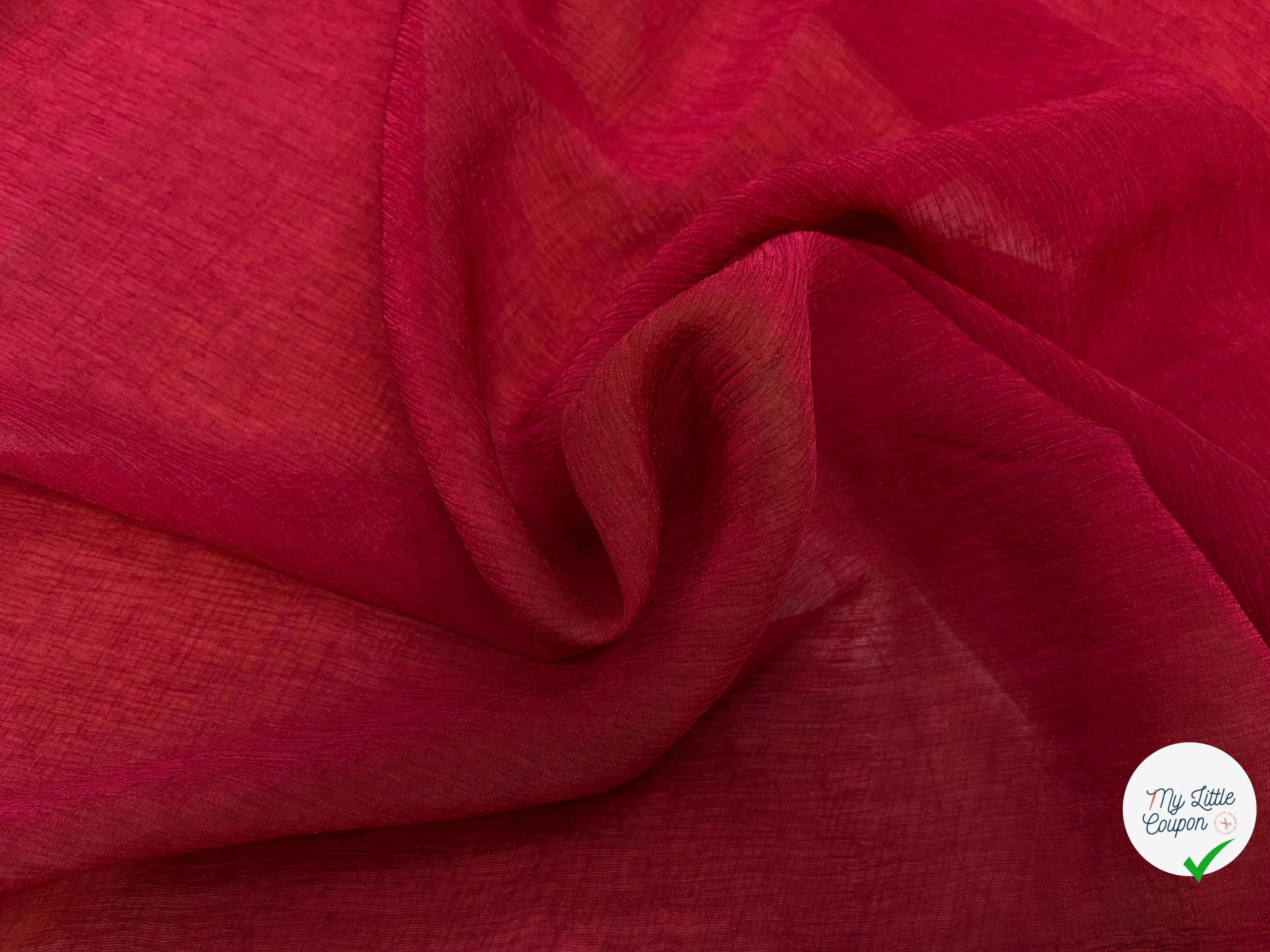 TISSU PLISSÉE POLYESTER ROUGE - My Little Coupon