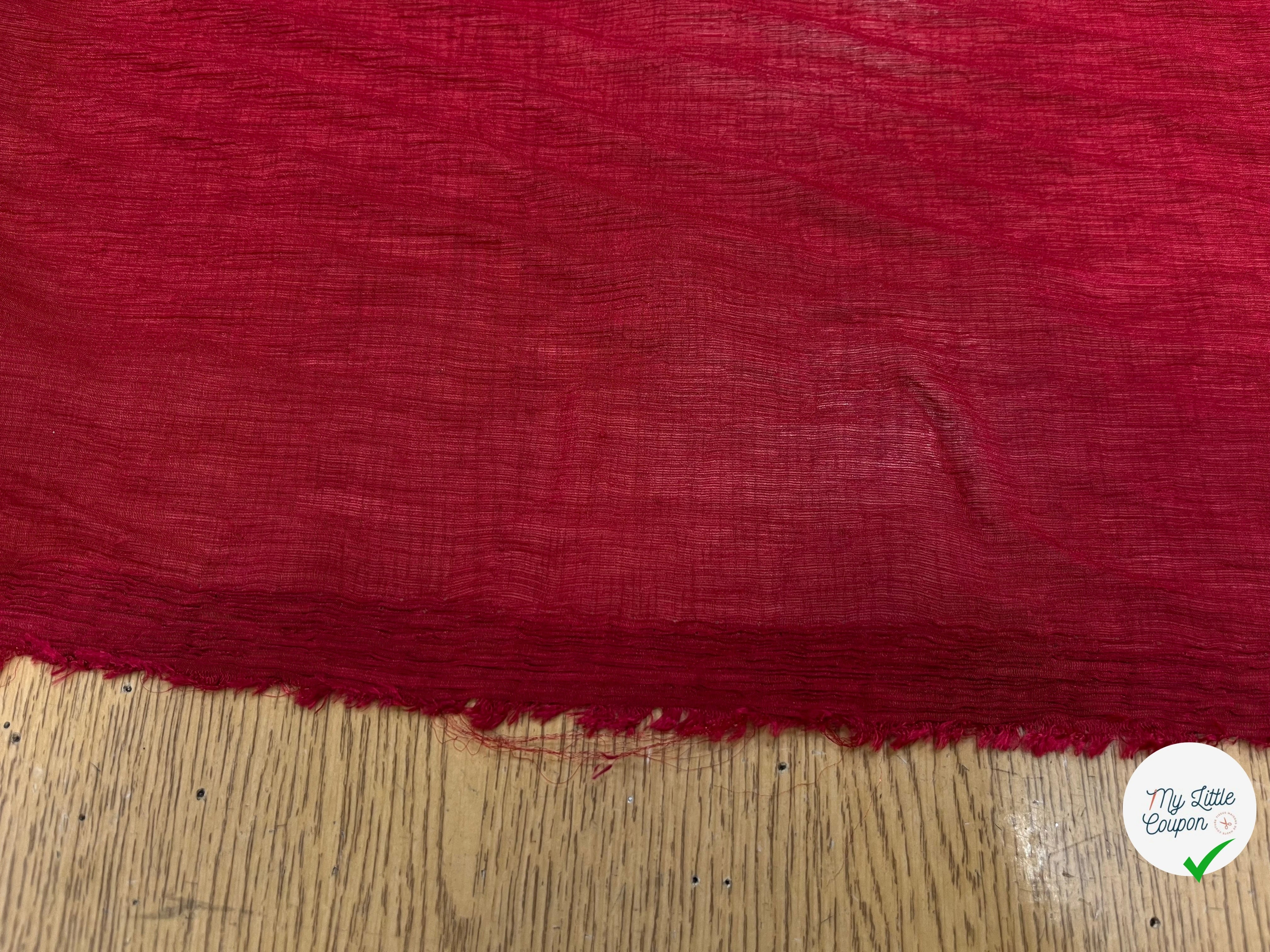 TISSU PLISSÉE POLYESTER ROUGE - My Little Coupon