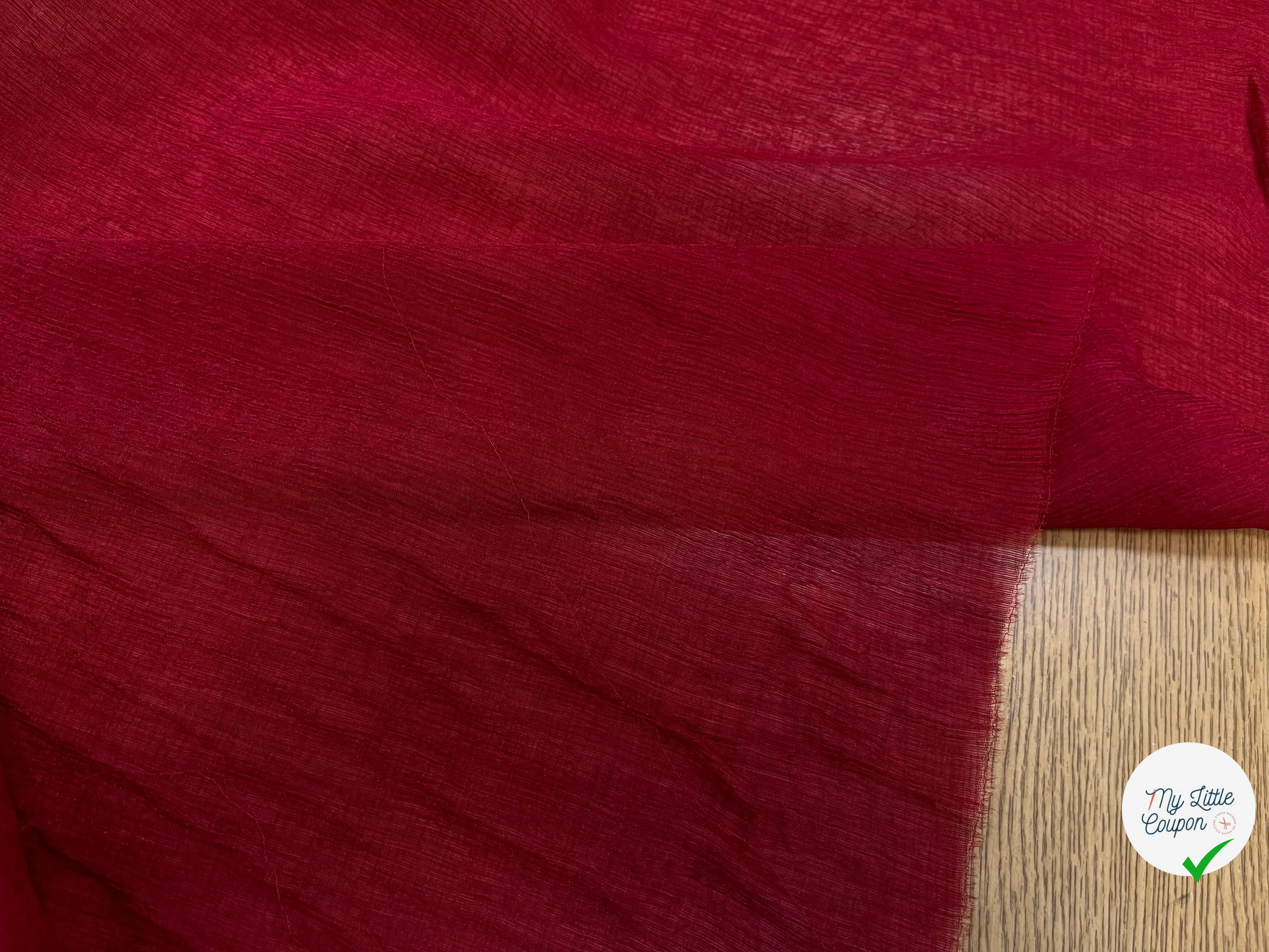 TISSU PLISSÉE POLYESTER ROUGE - My Little Coupon