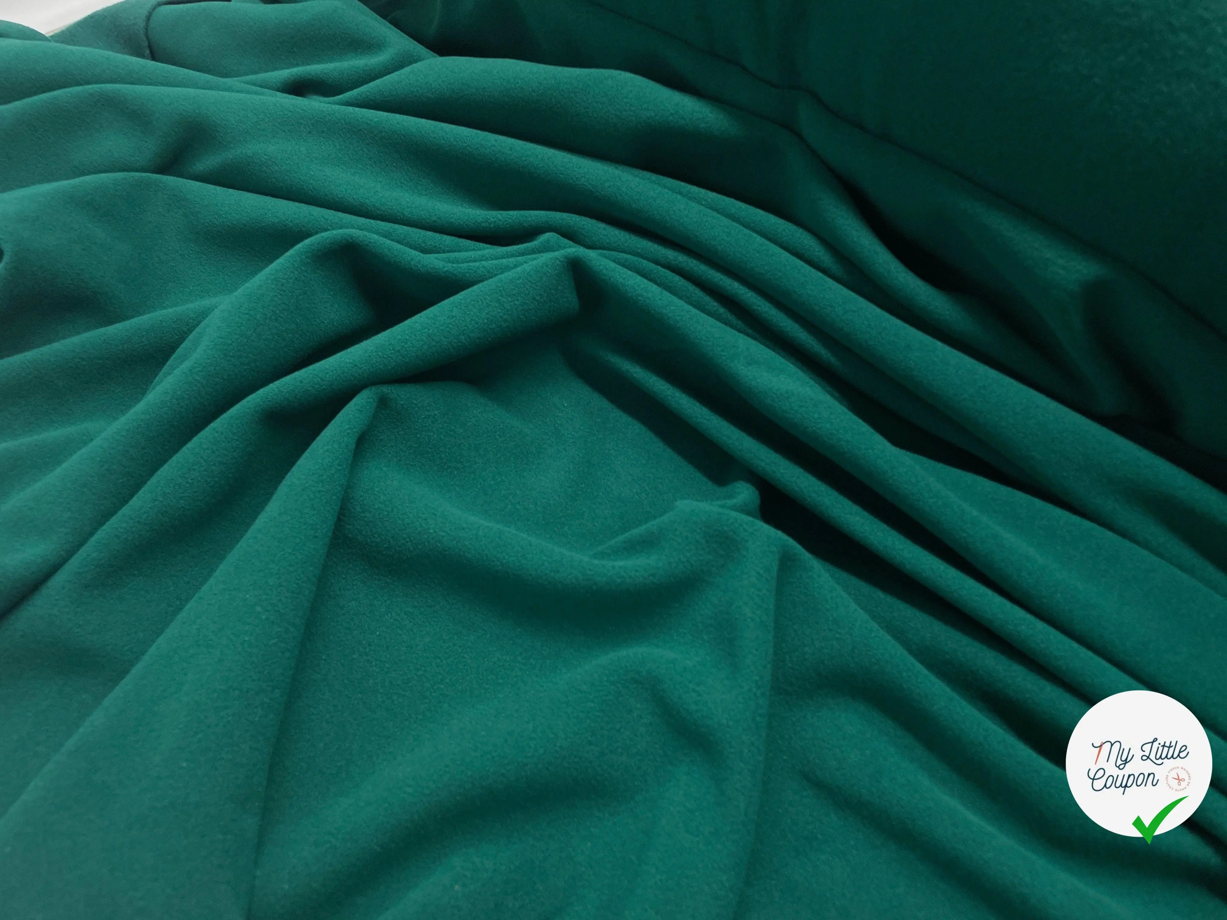 TISSU POLAIRE TOUT DOUX VERT BILLARD - My Little Coupon - tissu - coudre