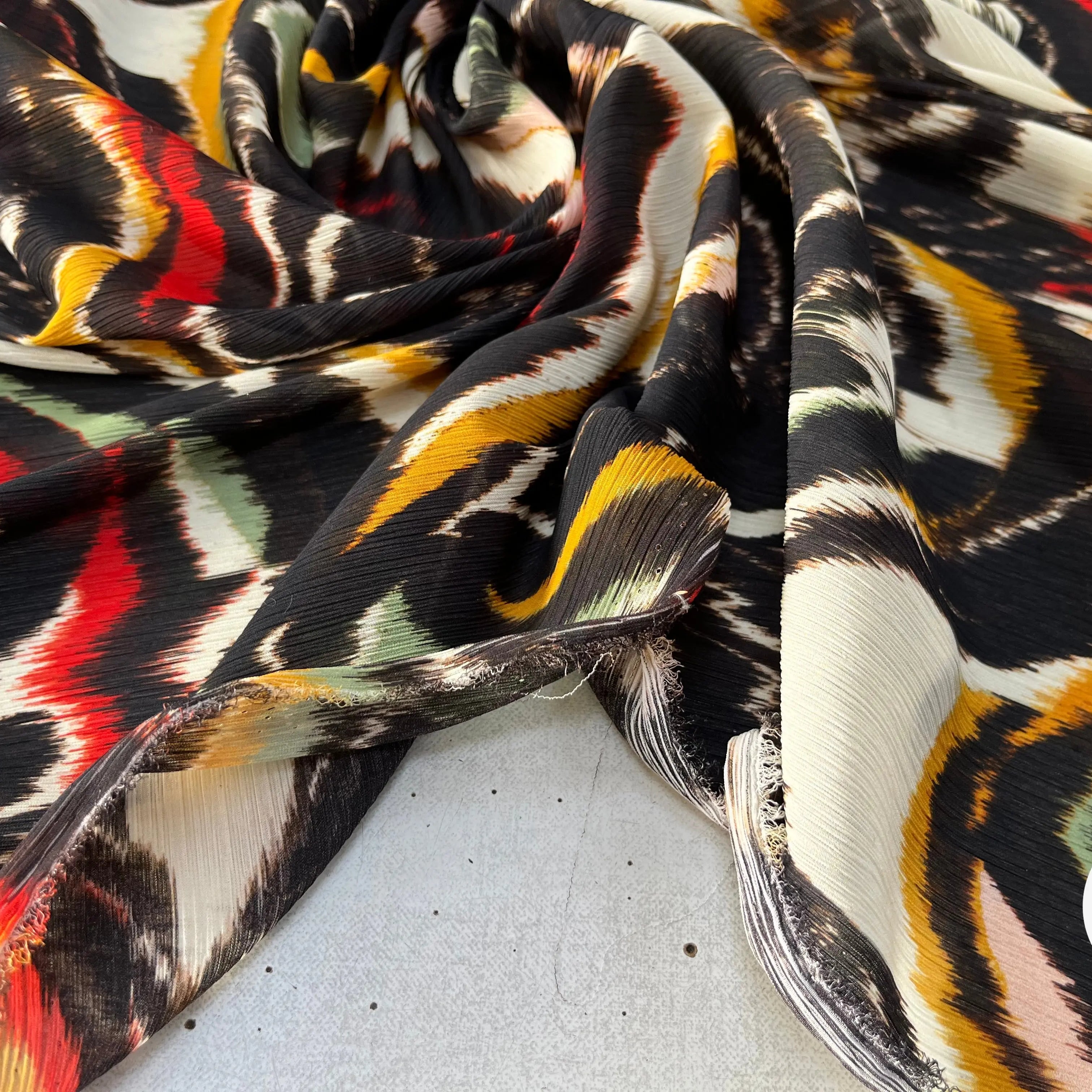 TISSU POLYESTER IMPRIMÉ VAGUE - My Little Coupon