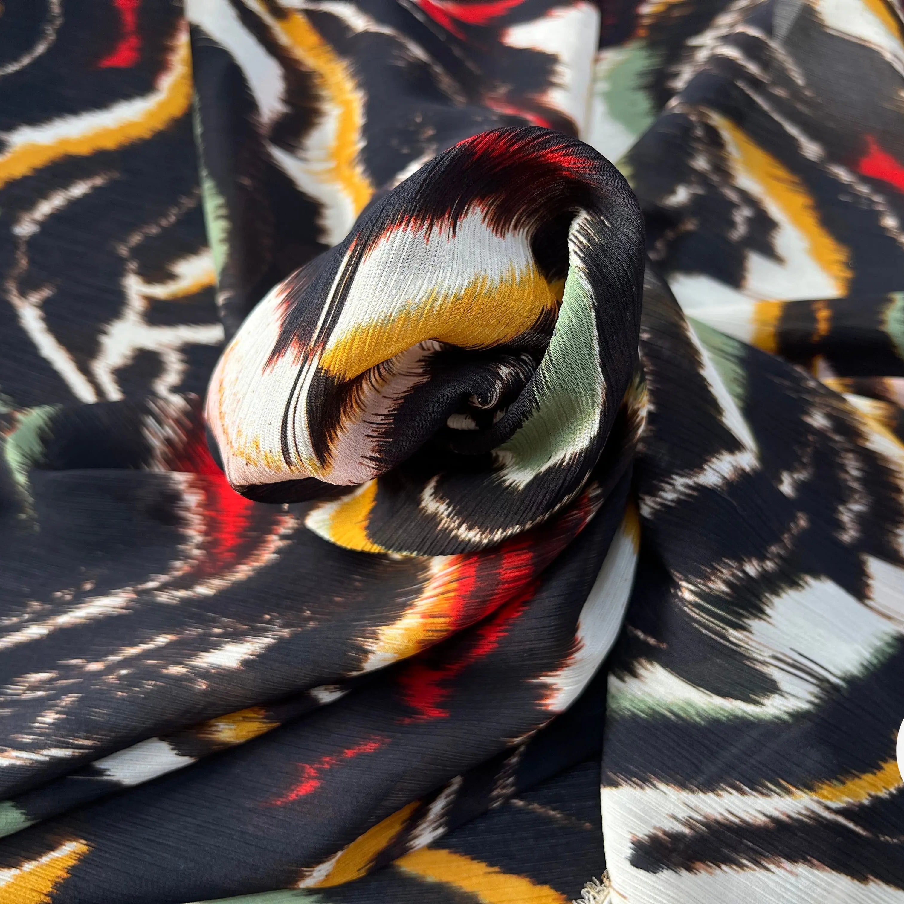 TISSU POLYESTER IMPRIMÉ VAGUE - My Little Coupon