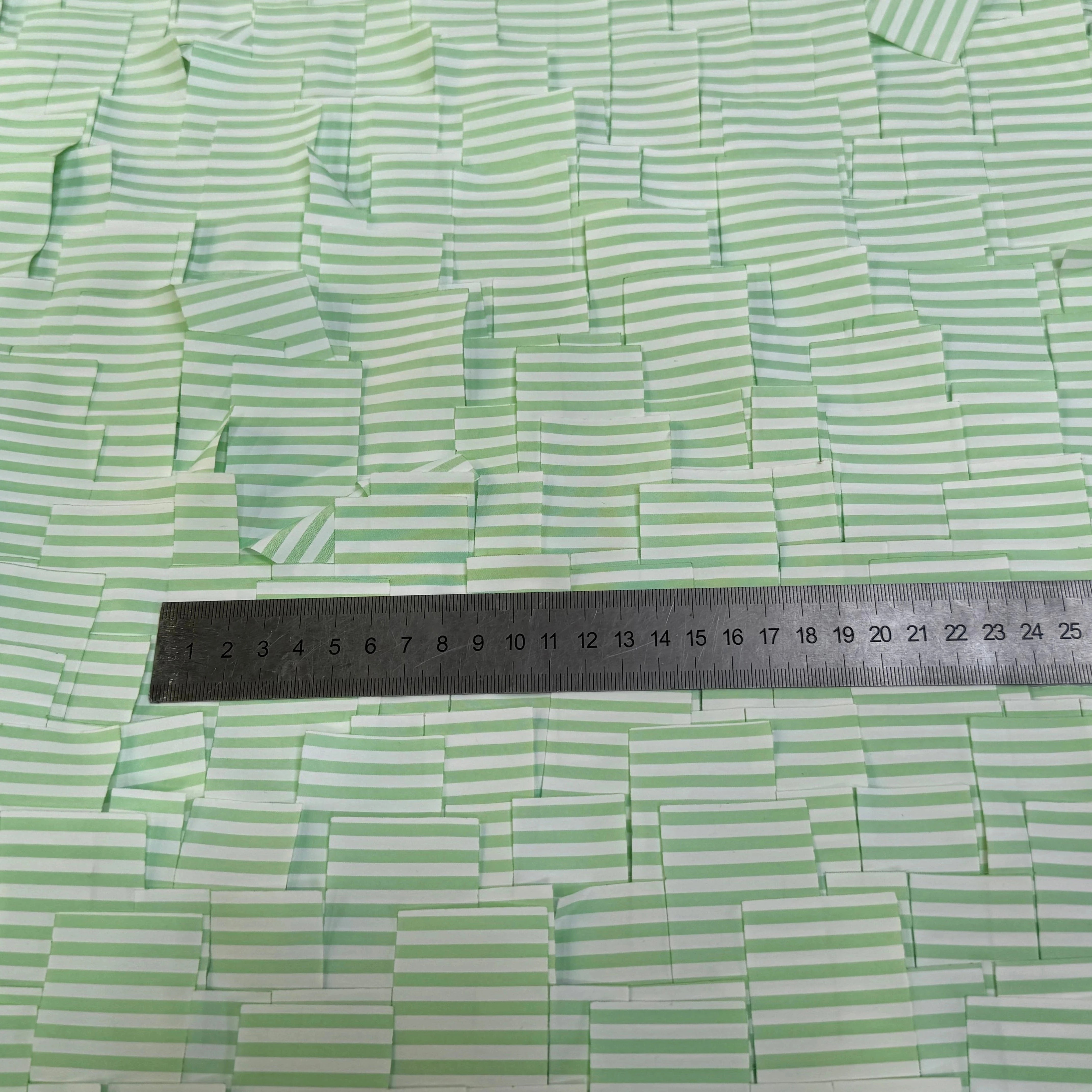 TISSU RAYURES FILS COUPÉS VERT VENITIAN TRÈS TRAVAILLÉ - My Little Coupon