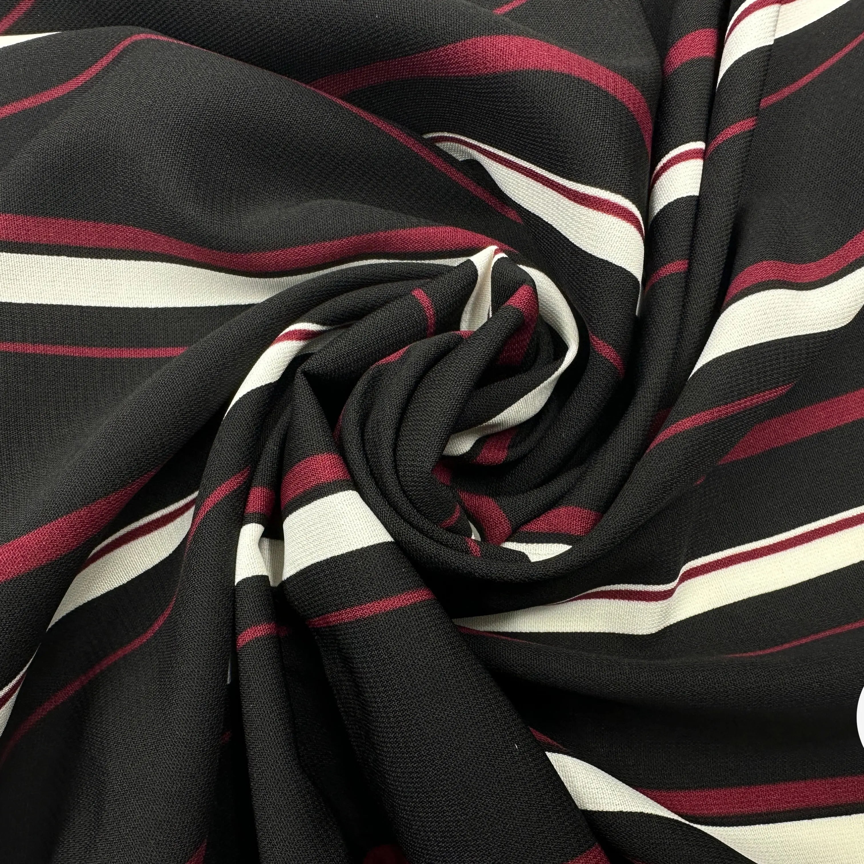 TISSU RAYURES SOBRE ROUGE ET NOIR - My Little Coupon