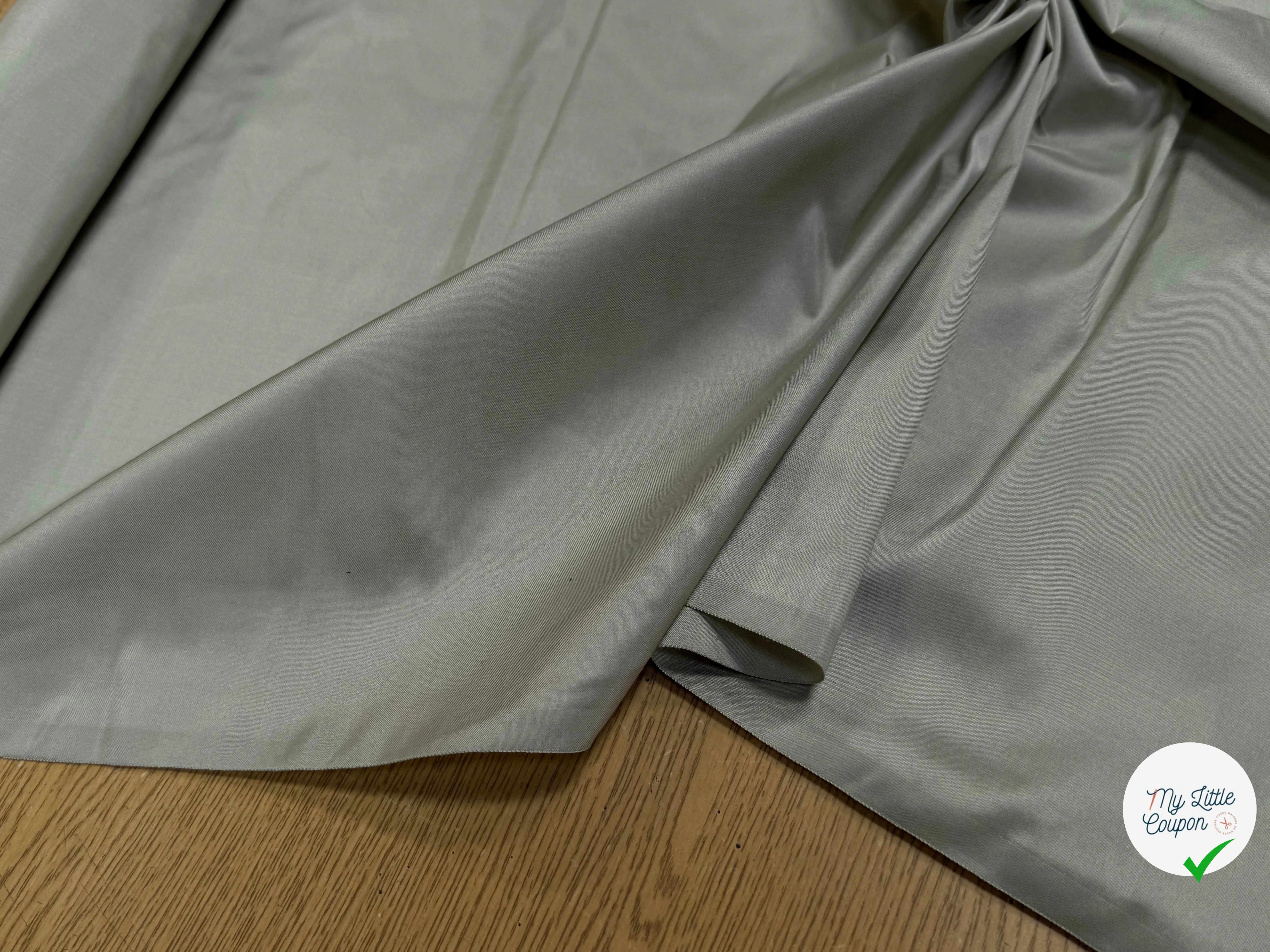 TISSU SATINÉ 100% SOIE BEIGE - My Little Coupon