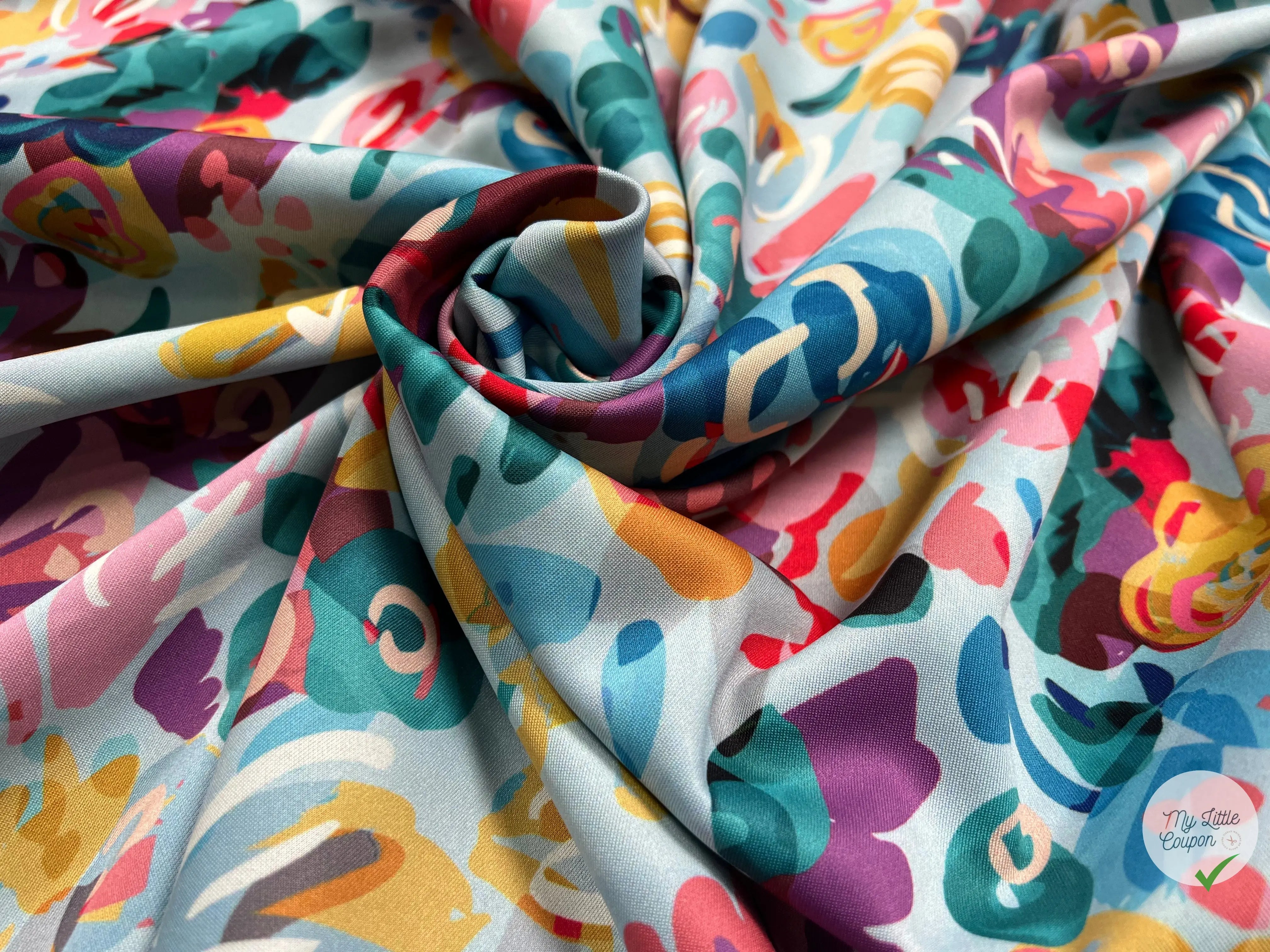 TISSU SCUBA STRETCH LOURD IMPRIMÉ RÉVERSIBLE - My Little Coupon - tissu - coudre