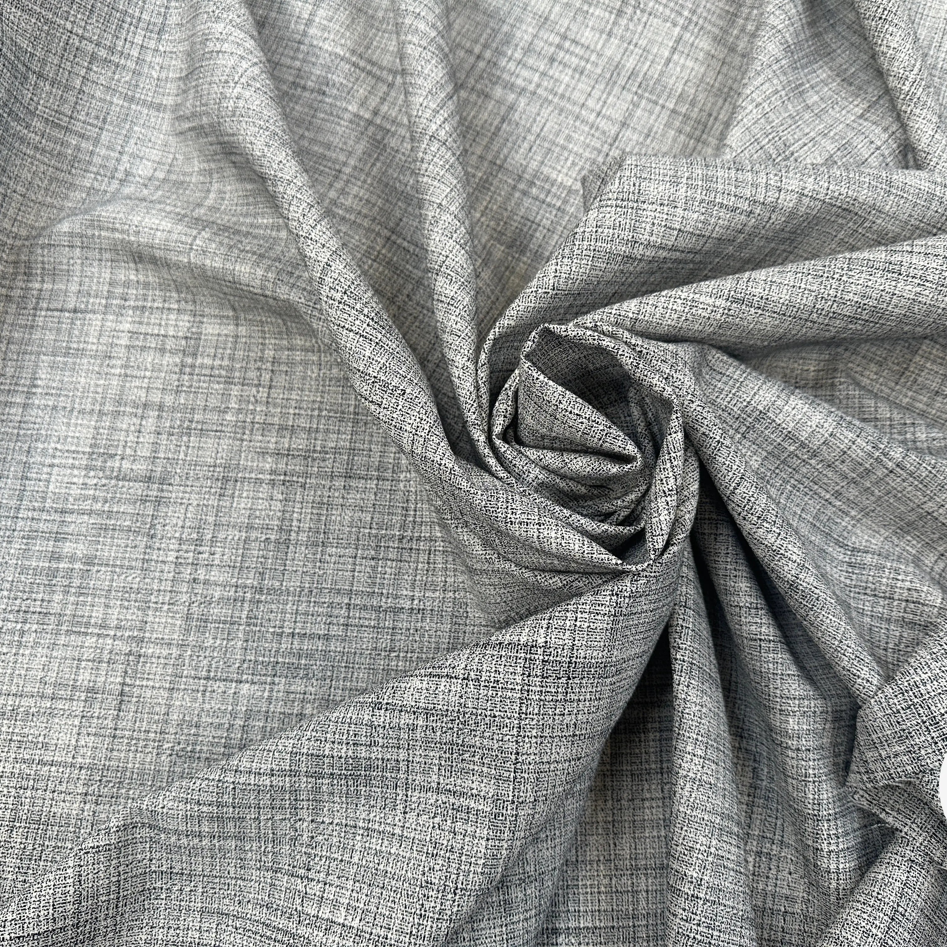 TISSU SEMI LOURDE NOIR & BLANC CHINÉ - My Little Coupon