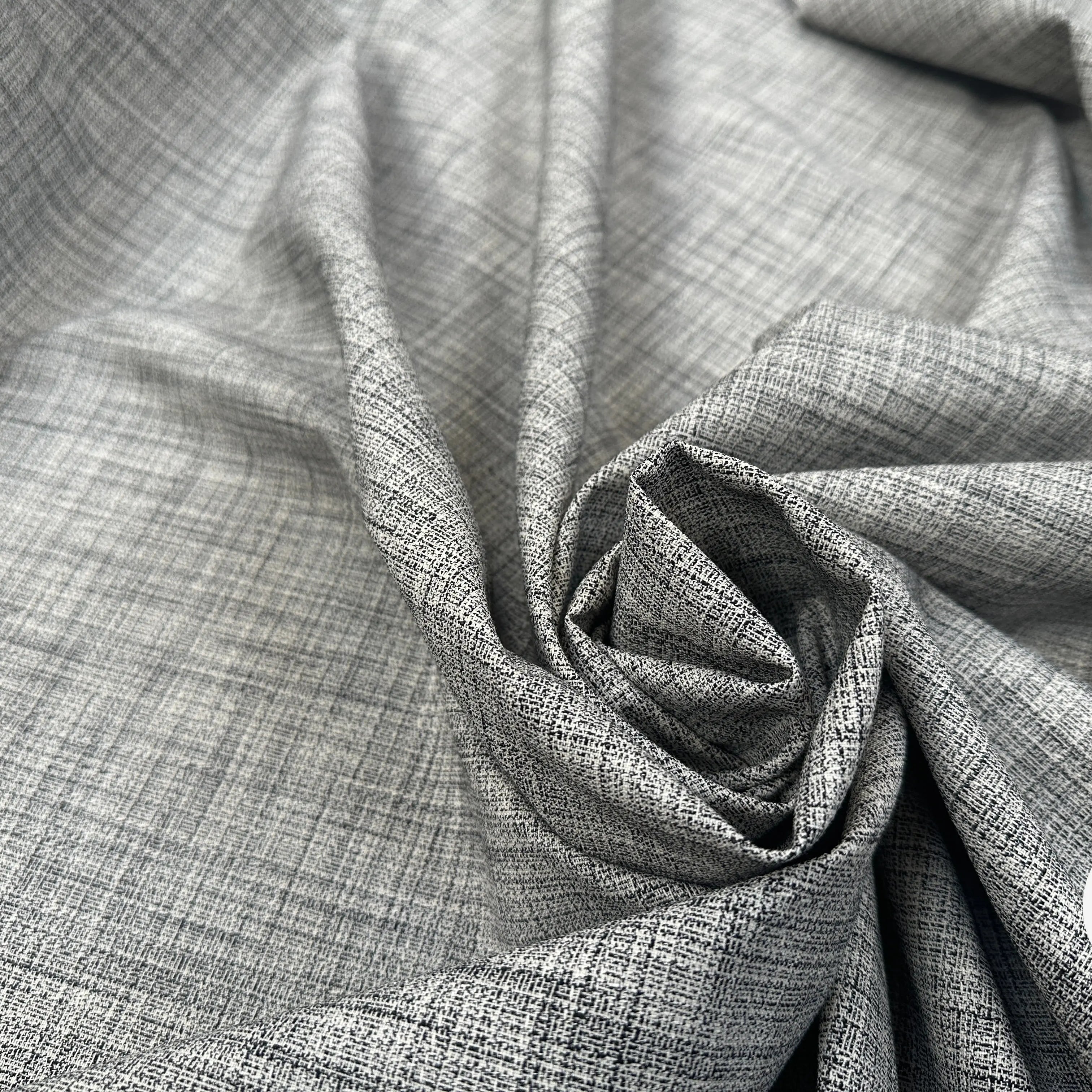 TISSU SEMI LOURDE NOIR & BLANC CHINÉ - My Little Coupon