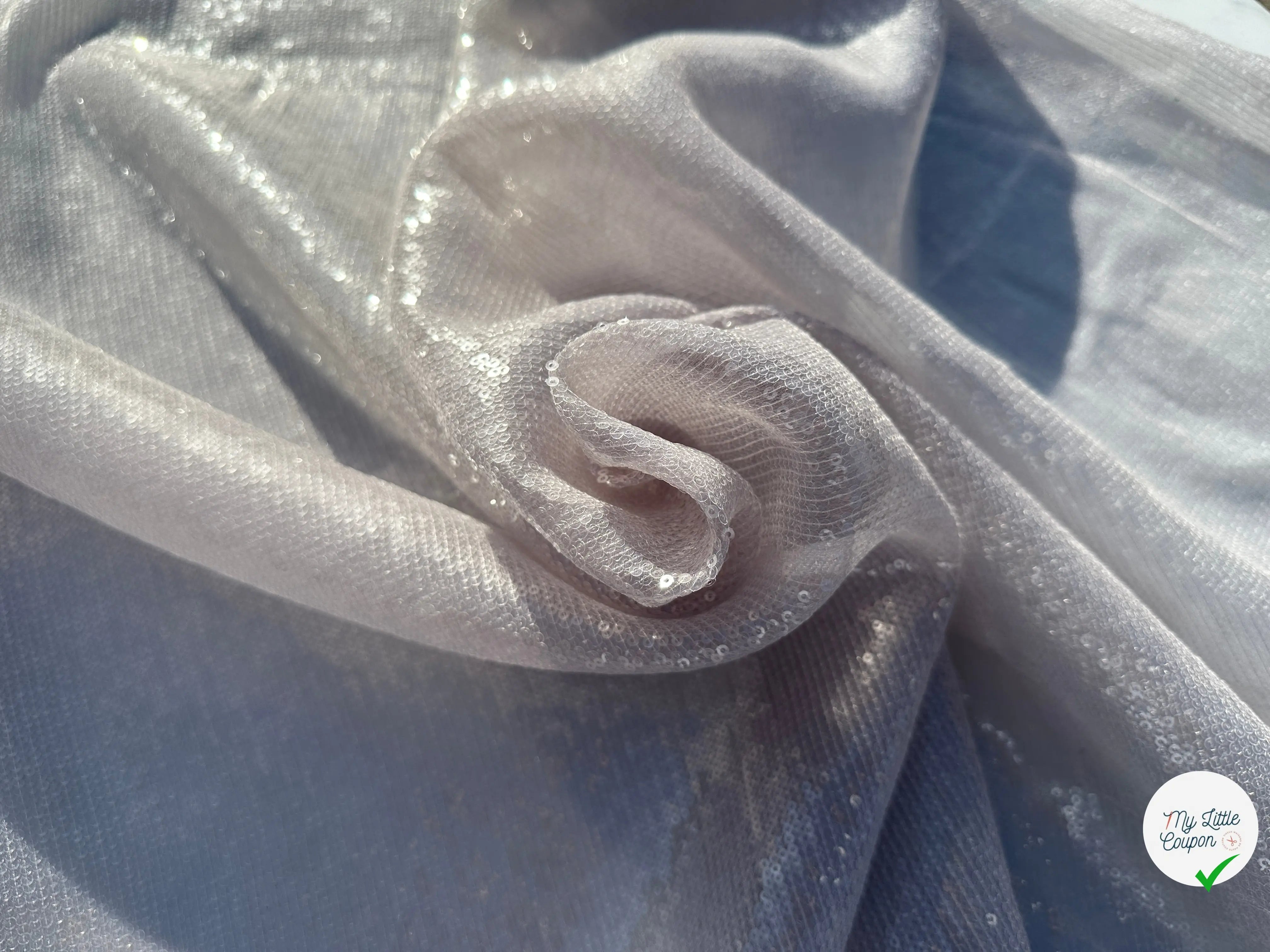 TISSU SEQUIN HAUTE COUTURE HUITRE MSO