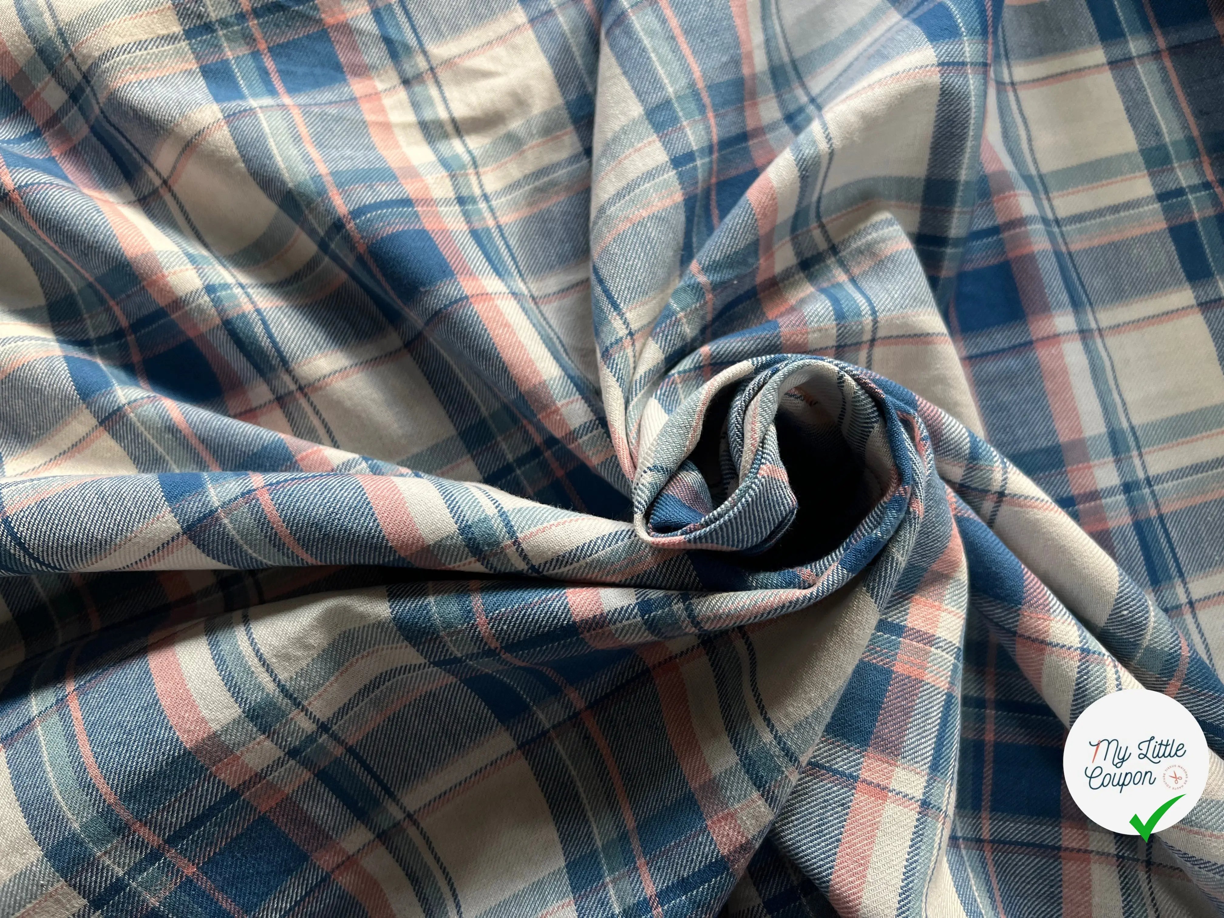 TISSU SERGÉ COTON CHEMISE ÉPAISSE CANADIAN STYLE - My Little Coupon