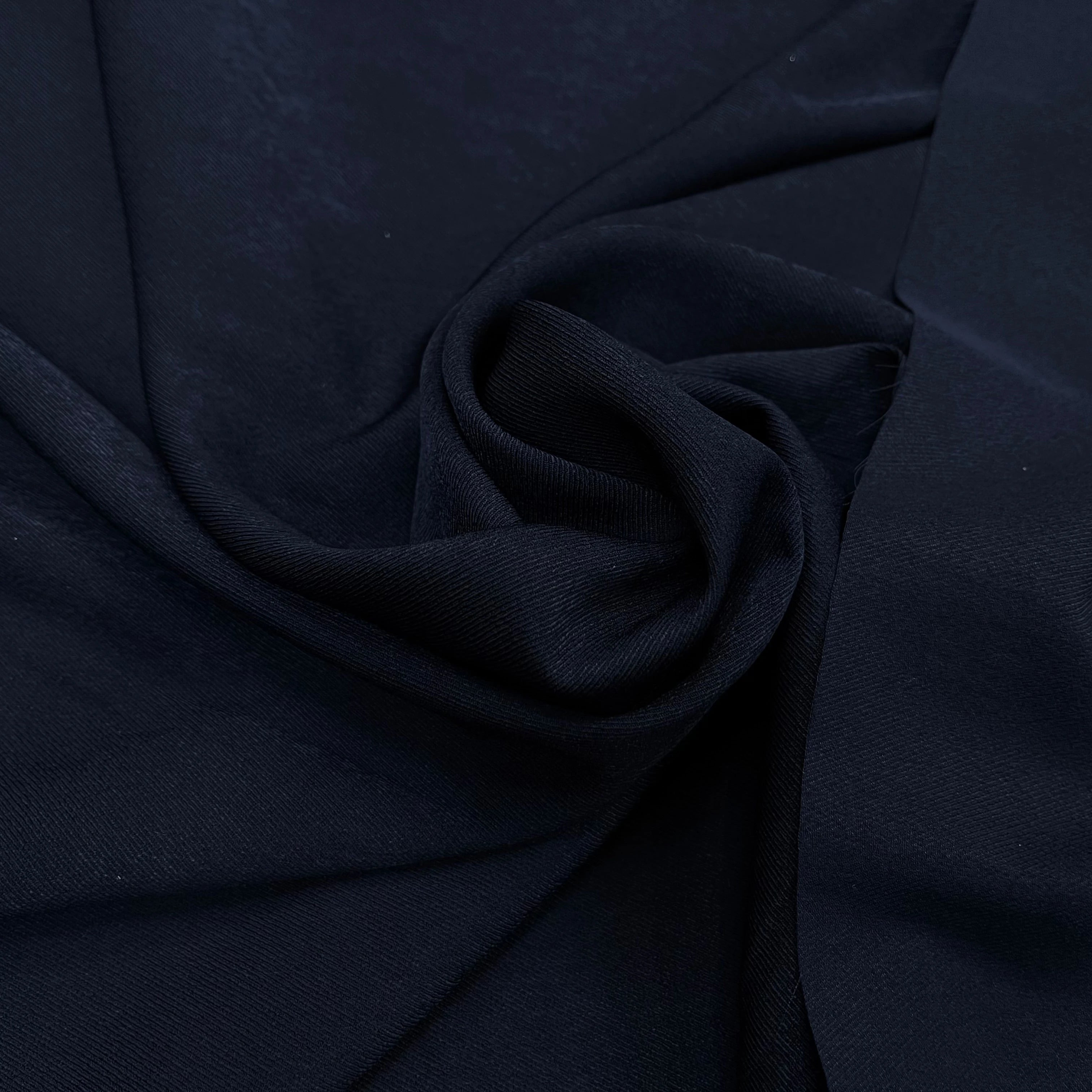 TISSU SERGÉ FLUIDE BLEU NUIT - My Little Coupon