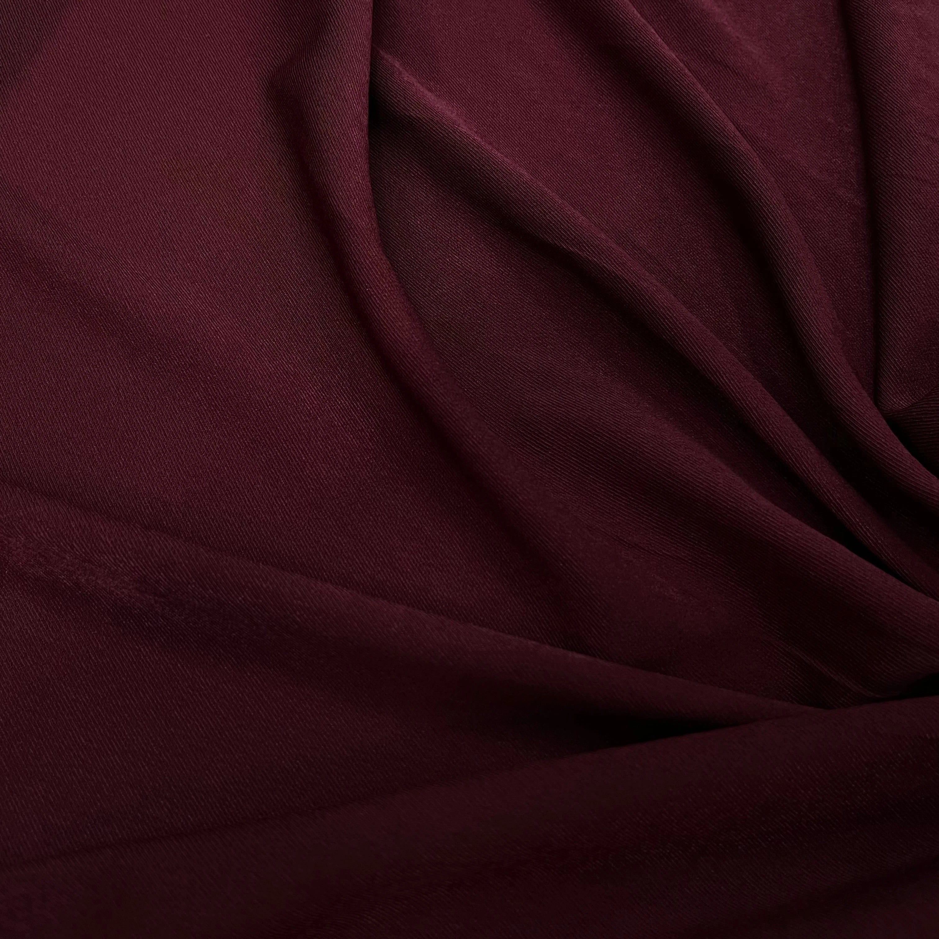 TISSU SERGÉ FLUIDE ROUGE BORDEAU - My Little Coupon