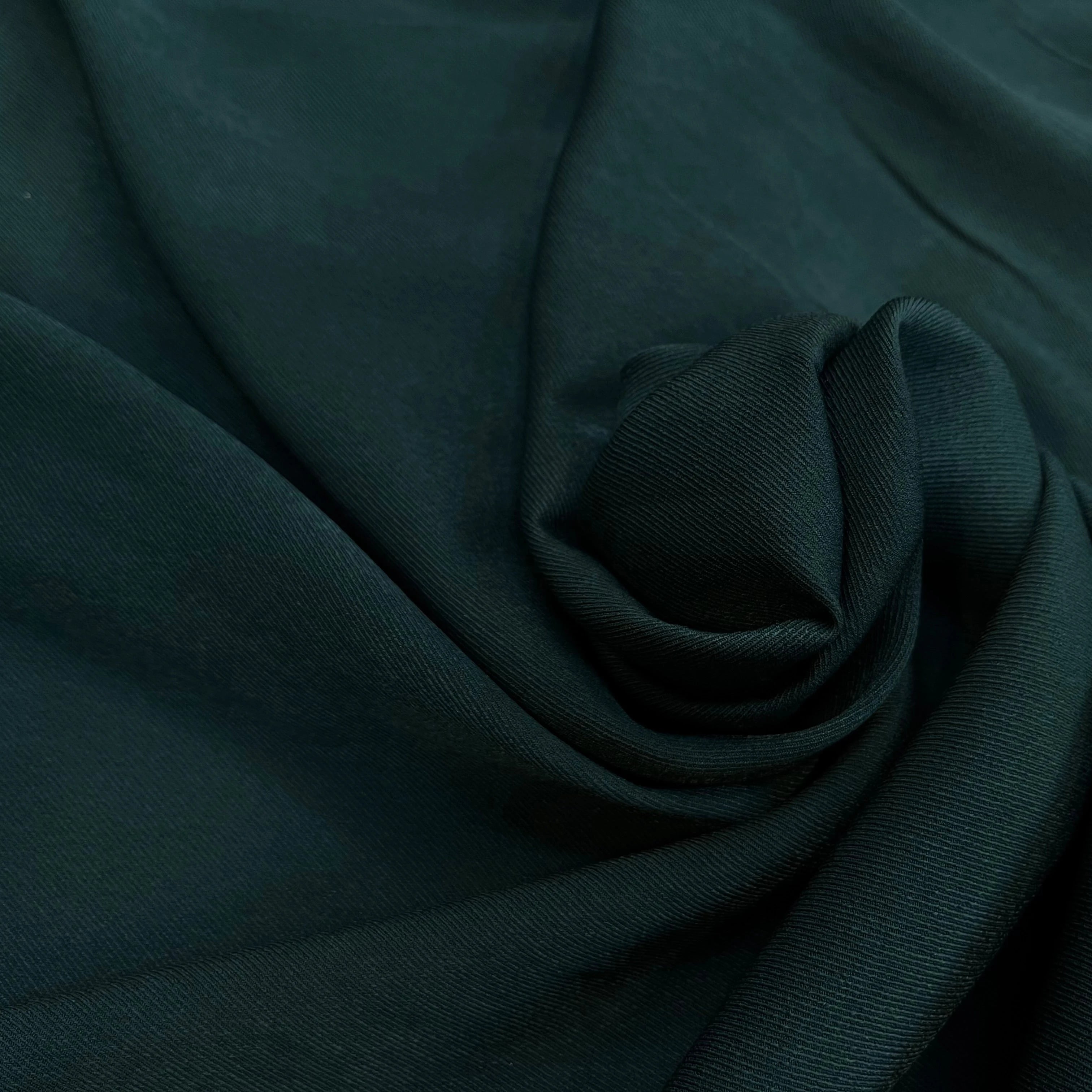 TISSU SERGÉ FLUIDE VERT SAPIN - My Little Coupon